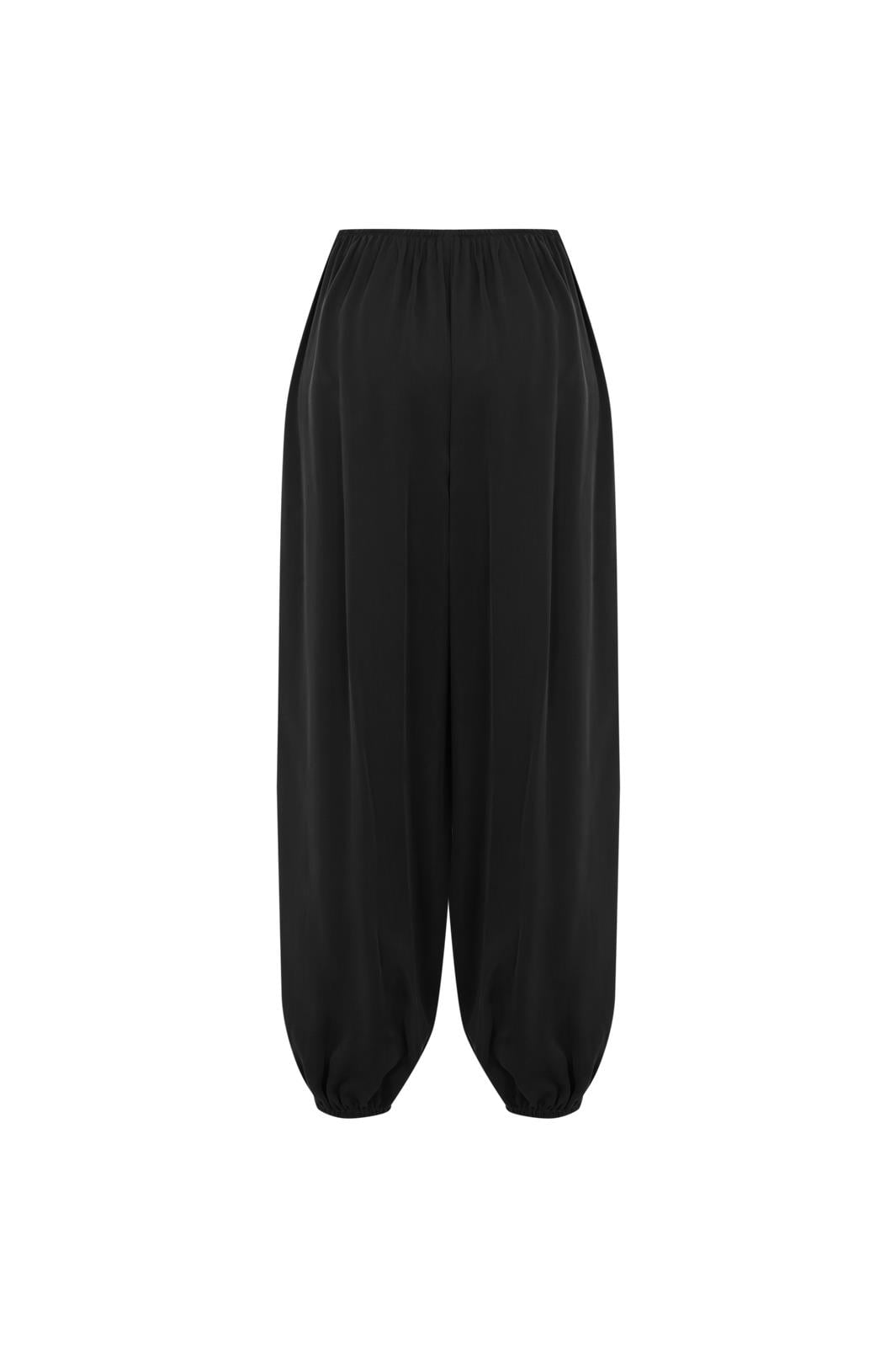 Siyah Harem Cupro Pantolon