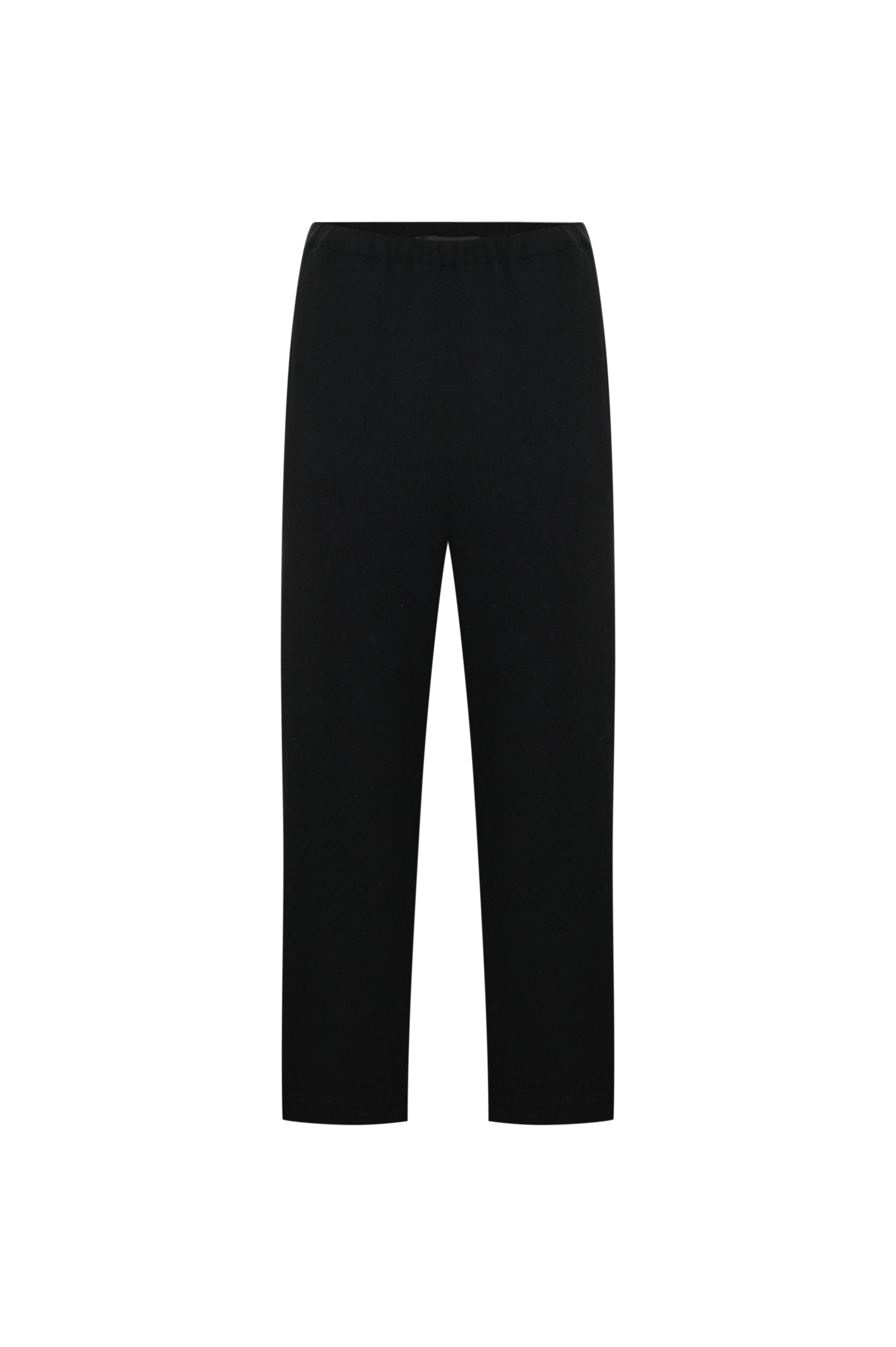 Siyah Havlu Crop Pantolon