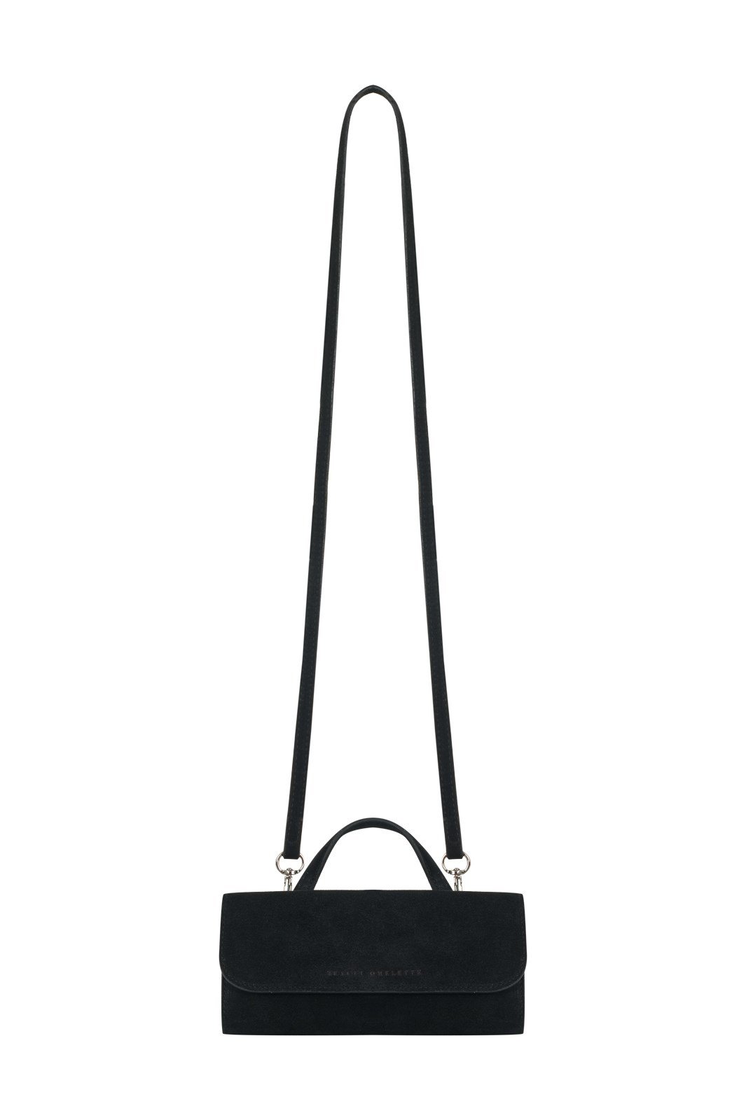 Siyah June Süet Clutch Bag
