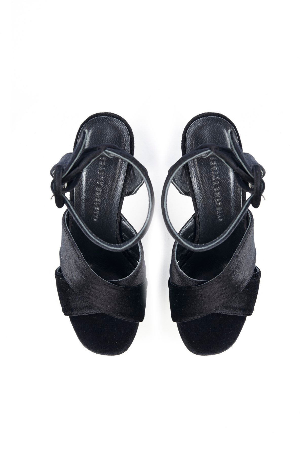 Siyah Kadife Naomi Platform
