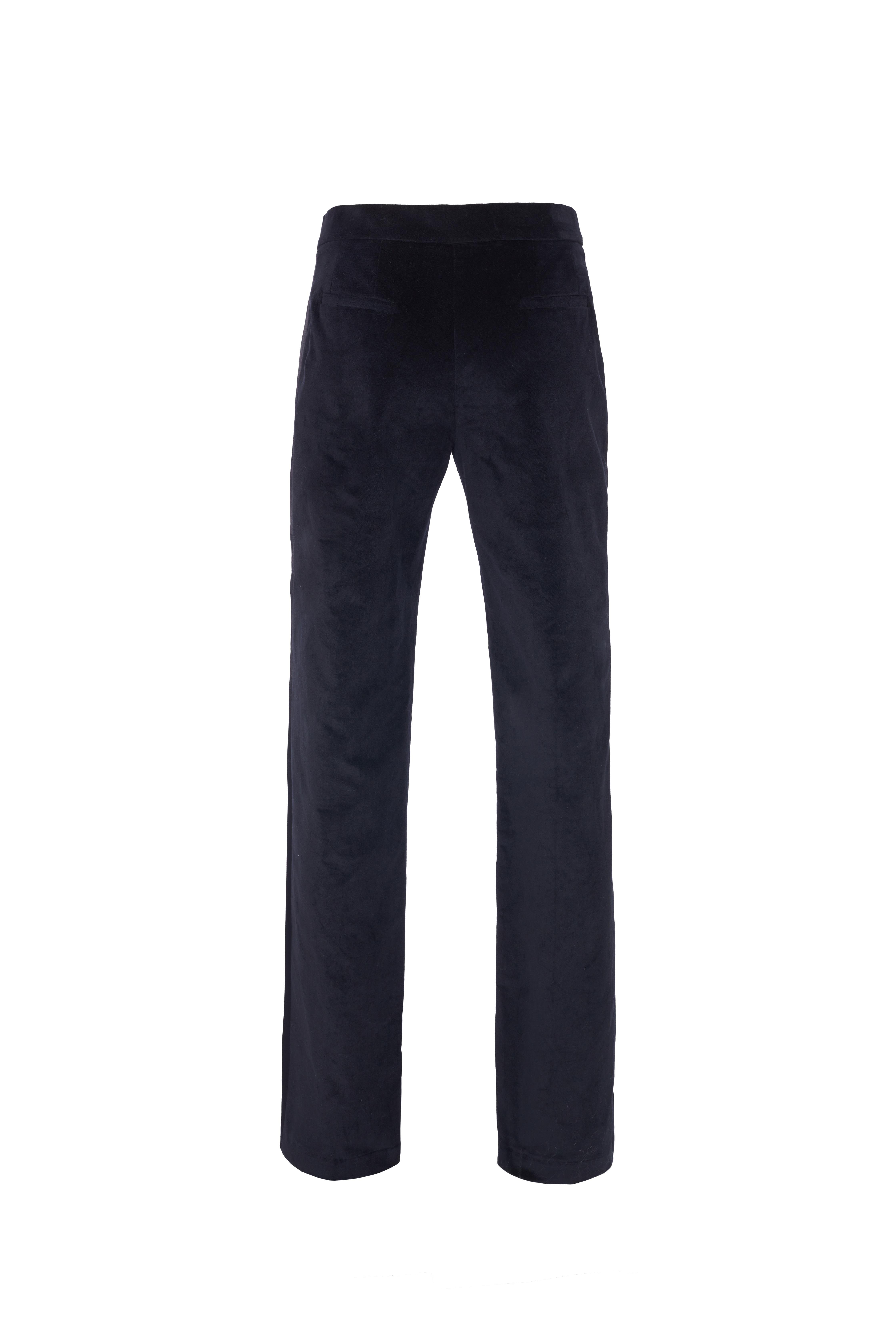 Siyah Kadife Takım Pantolon - Exclusive Collection