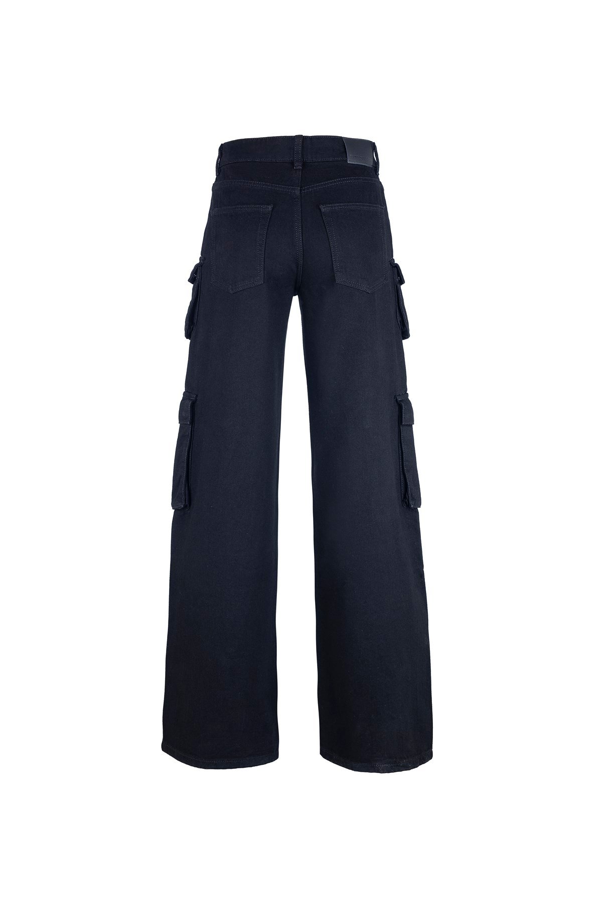 Siyah Kargo Denim Pantolon