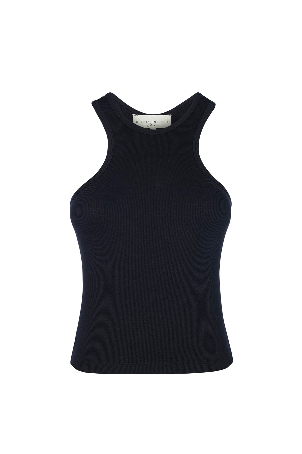 Siyah Kaşkorse Halter Yaka Atlet