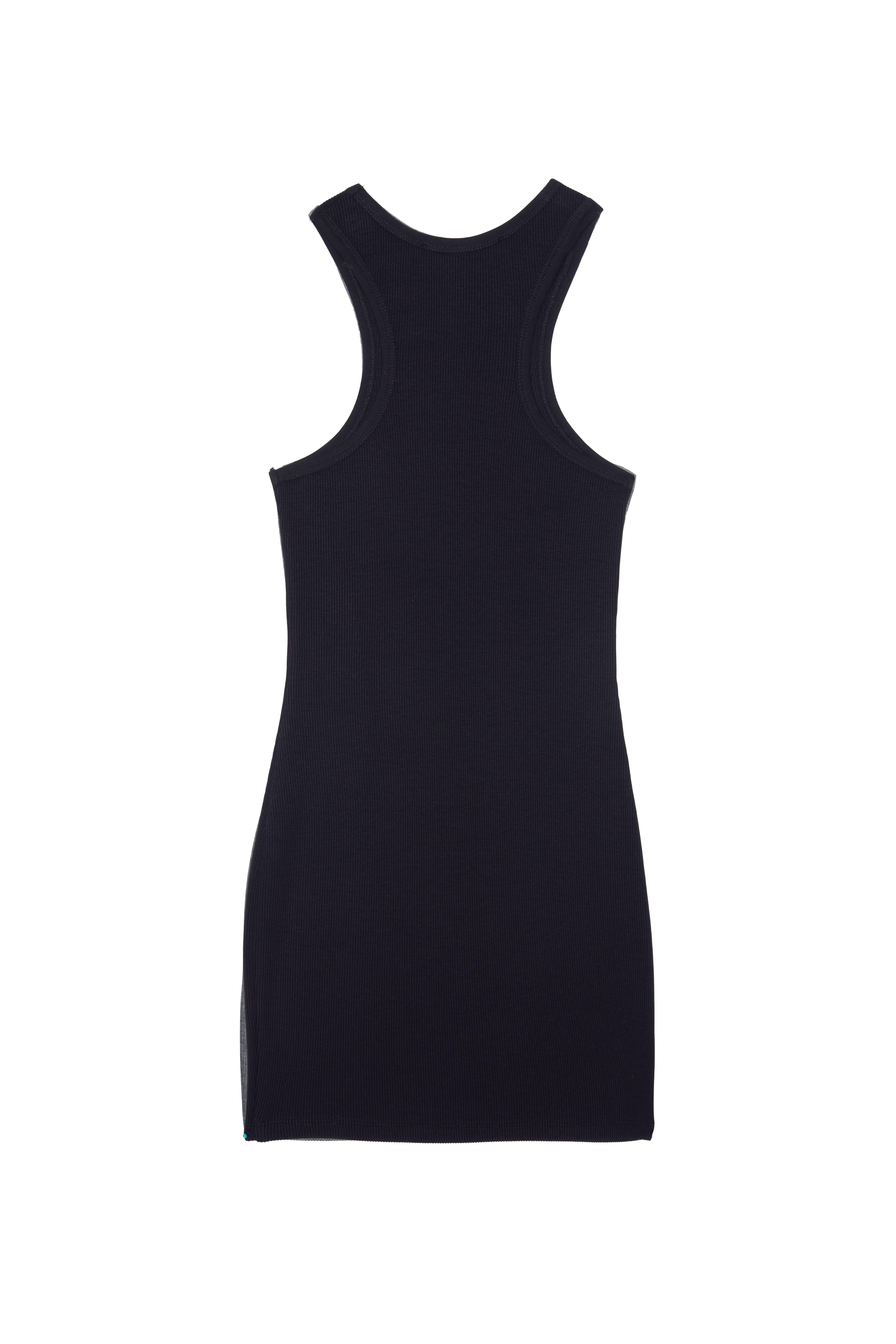 Siyah Kaşkorse Halter Yaka Mini Elbise