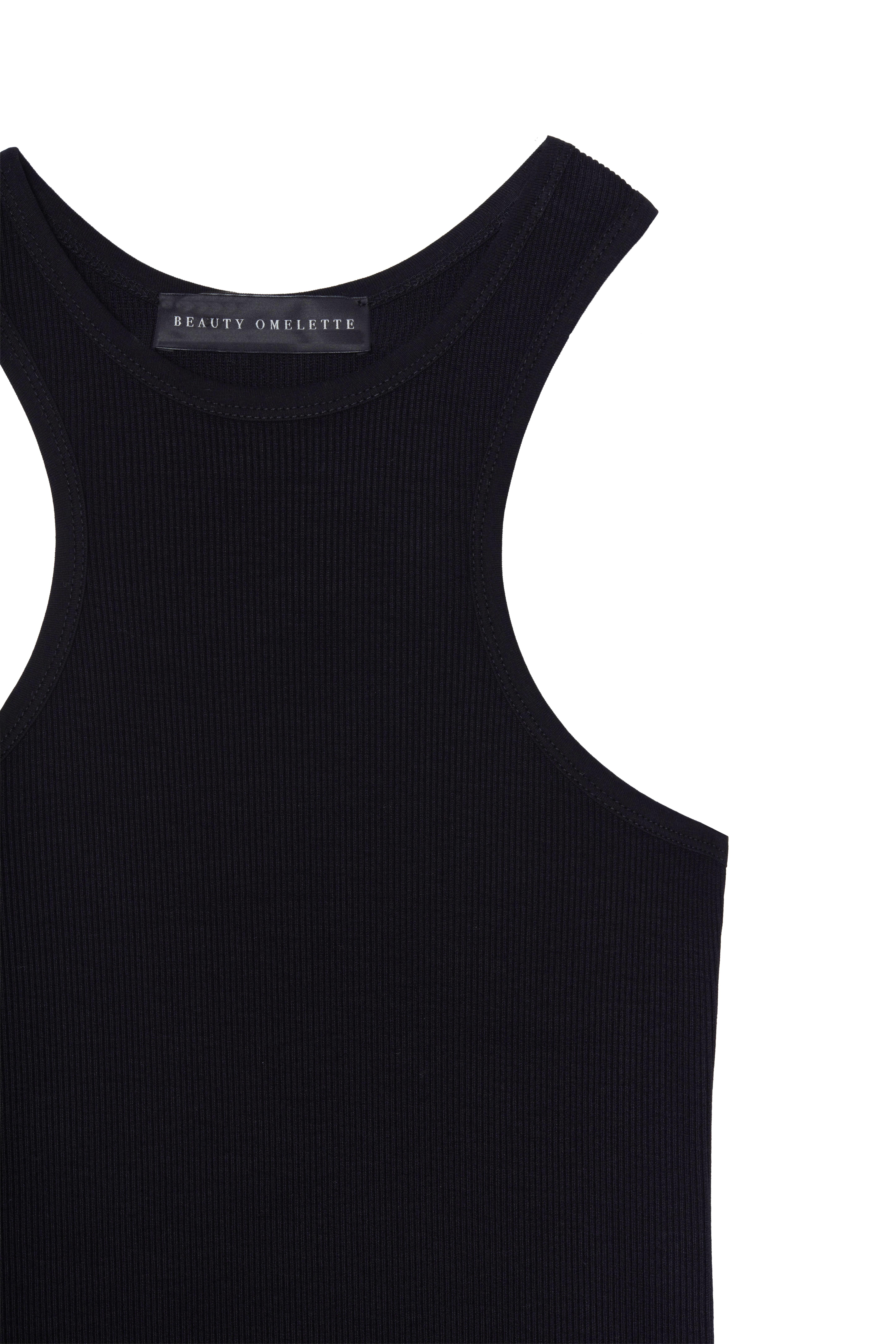 Siyah Kaşkorse Halter Yaka Mini Elbise