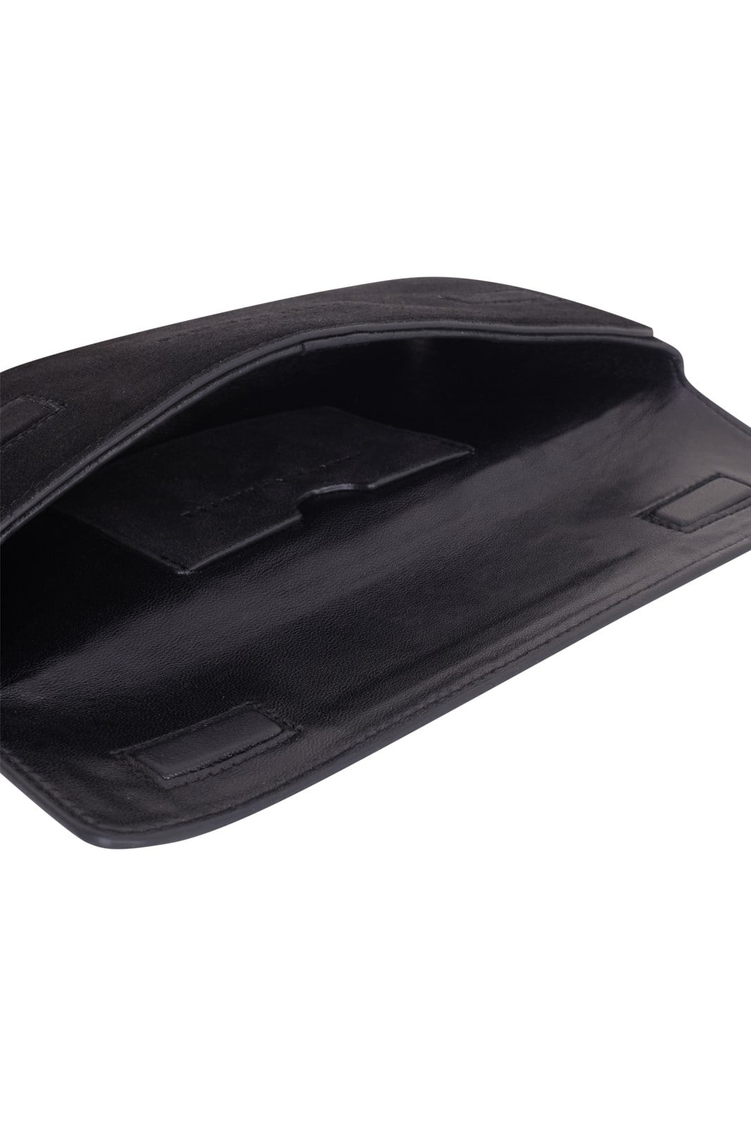 Siyah Kate Süet Clutch
