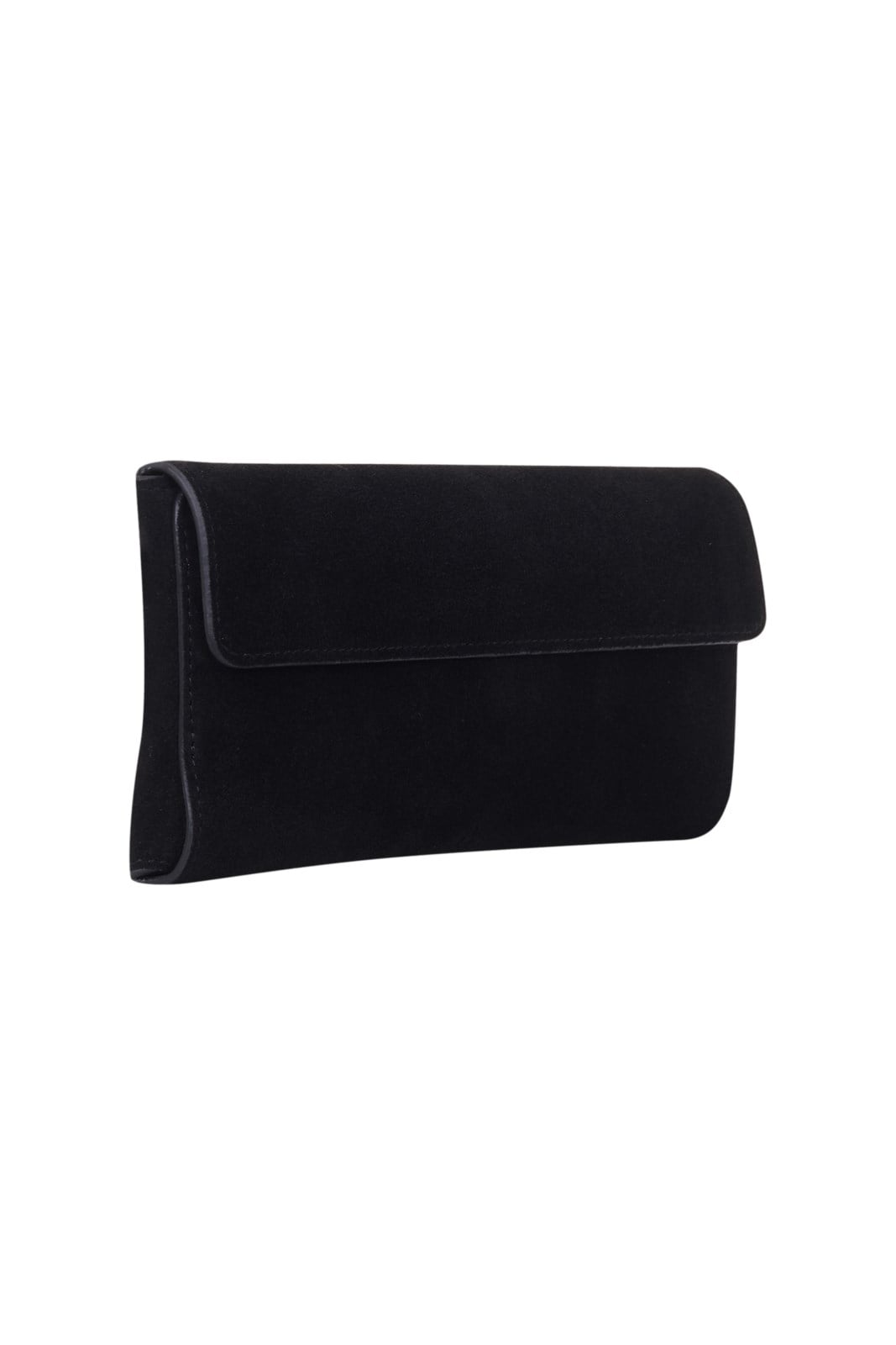 Siyah Kate Süet Clutch