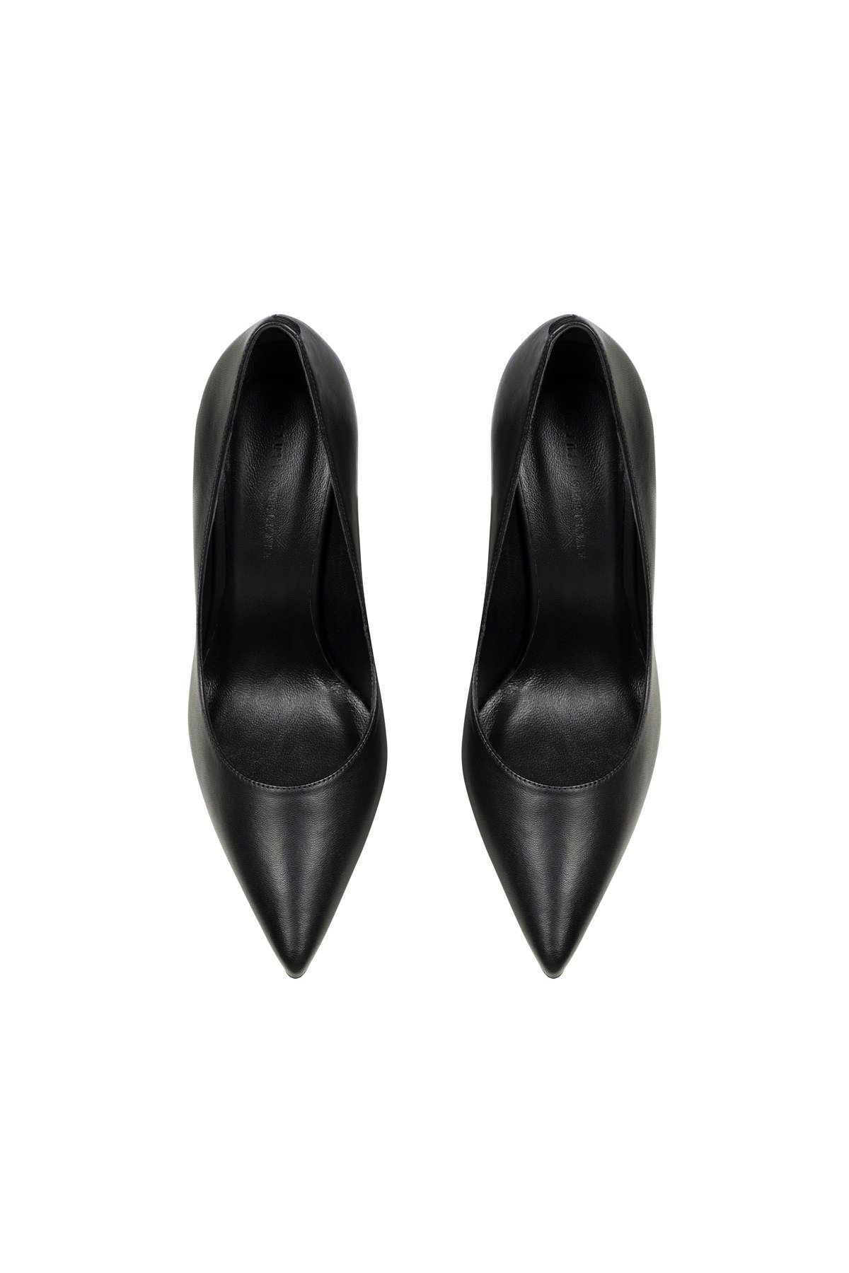 Siyah Klasik Deri Stiletto