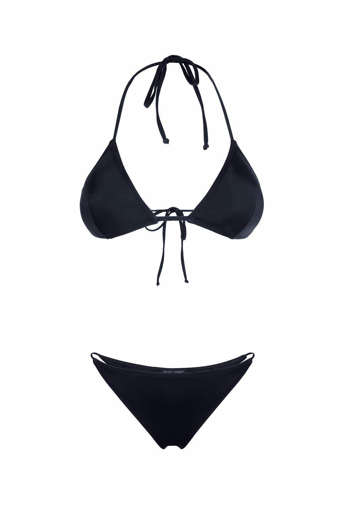 Siyah Klasik Üçgen Bikini