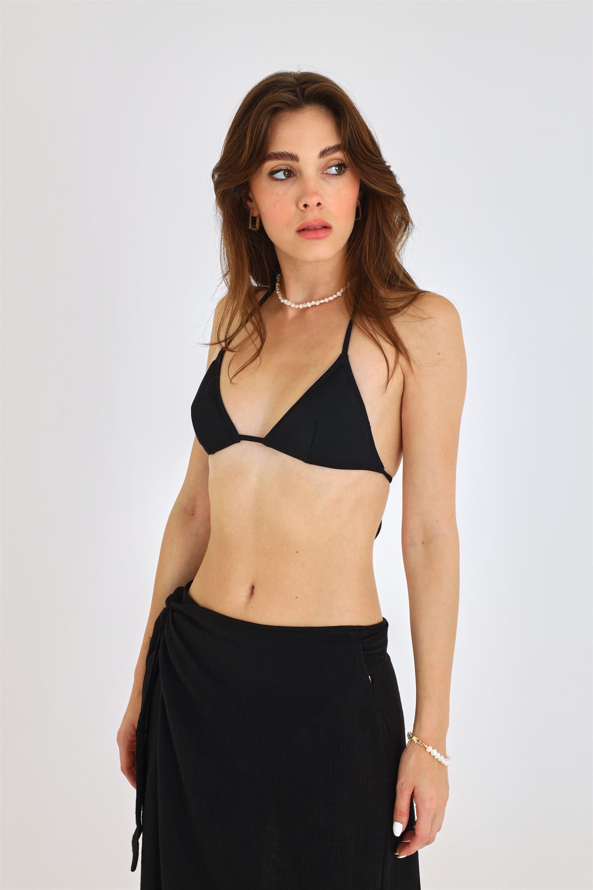 Siyah Klasik Üçgen Bikini