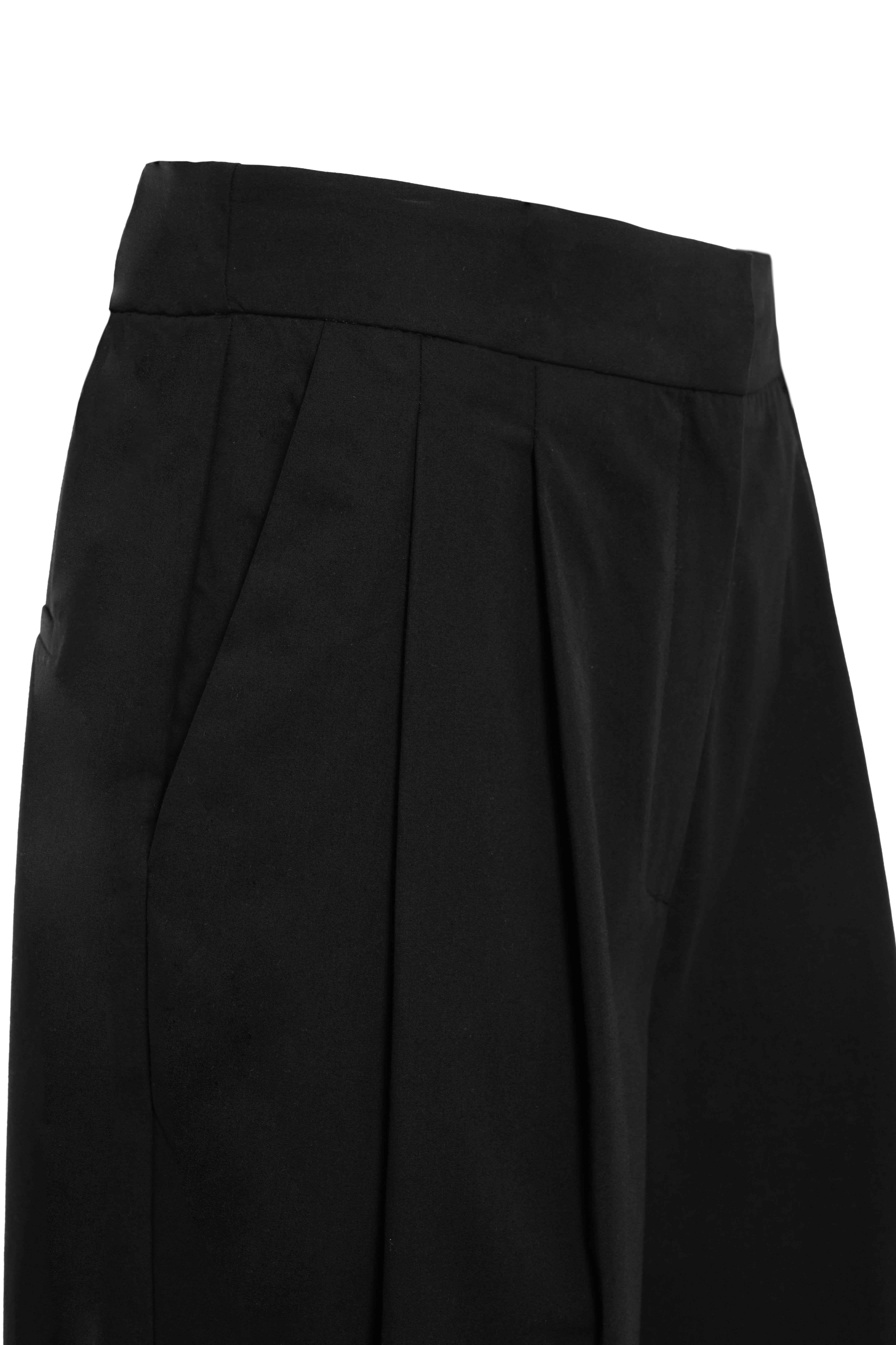 Siyah Krep Havuç Pantolon