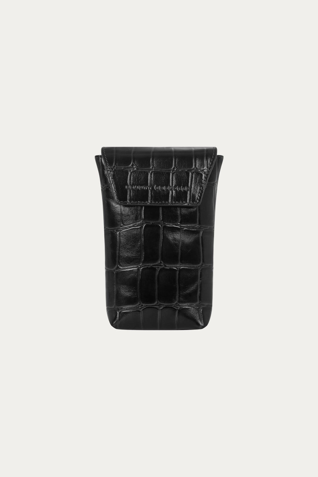 Siyah Kroko Mini Çapraz Askılı Çanta