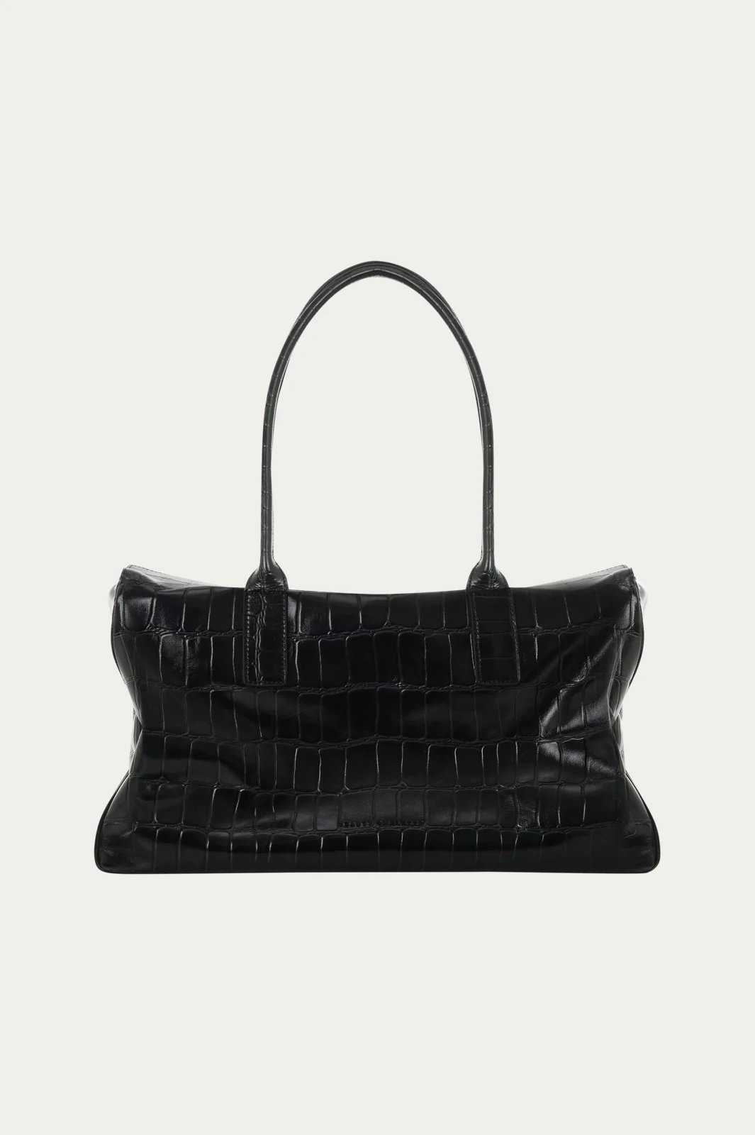 Siyah Kroko Raphael Shopping Bag