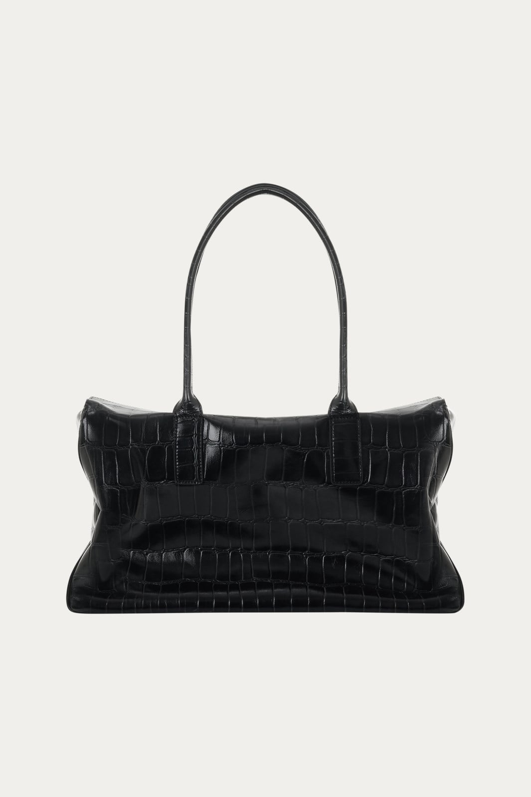 Siyah Kroko Raphael Shopping Bag