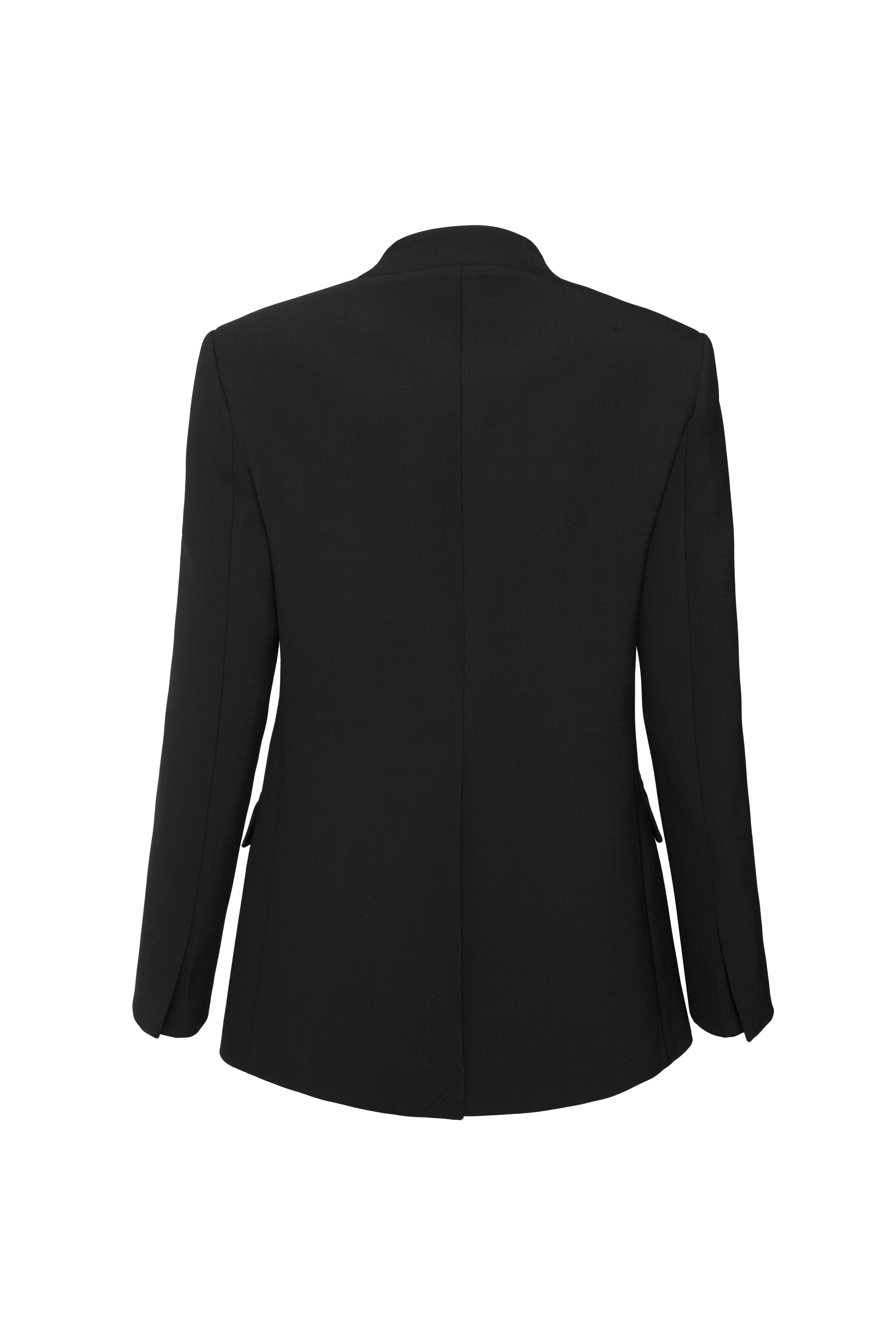 Siyah Kruvaze Yünlü Blazer - Exclusive Collection