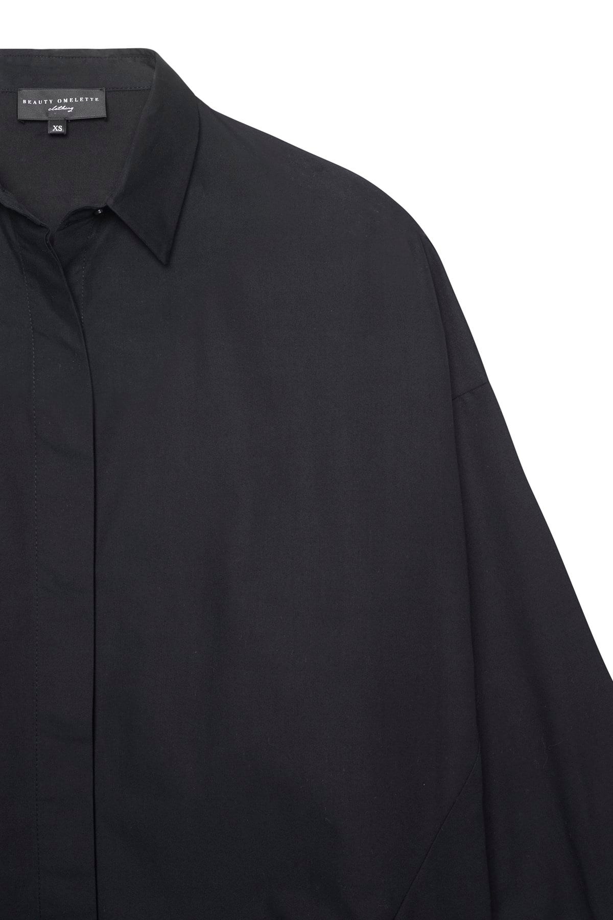 Siyah Oversize Poplin Gömlek