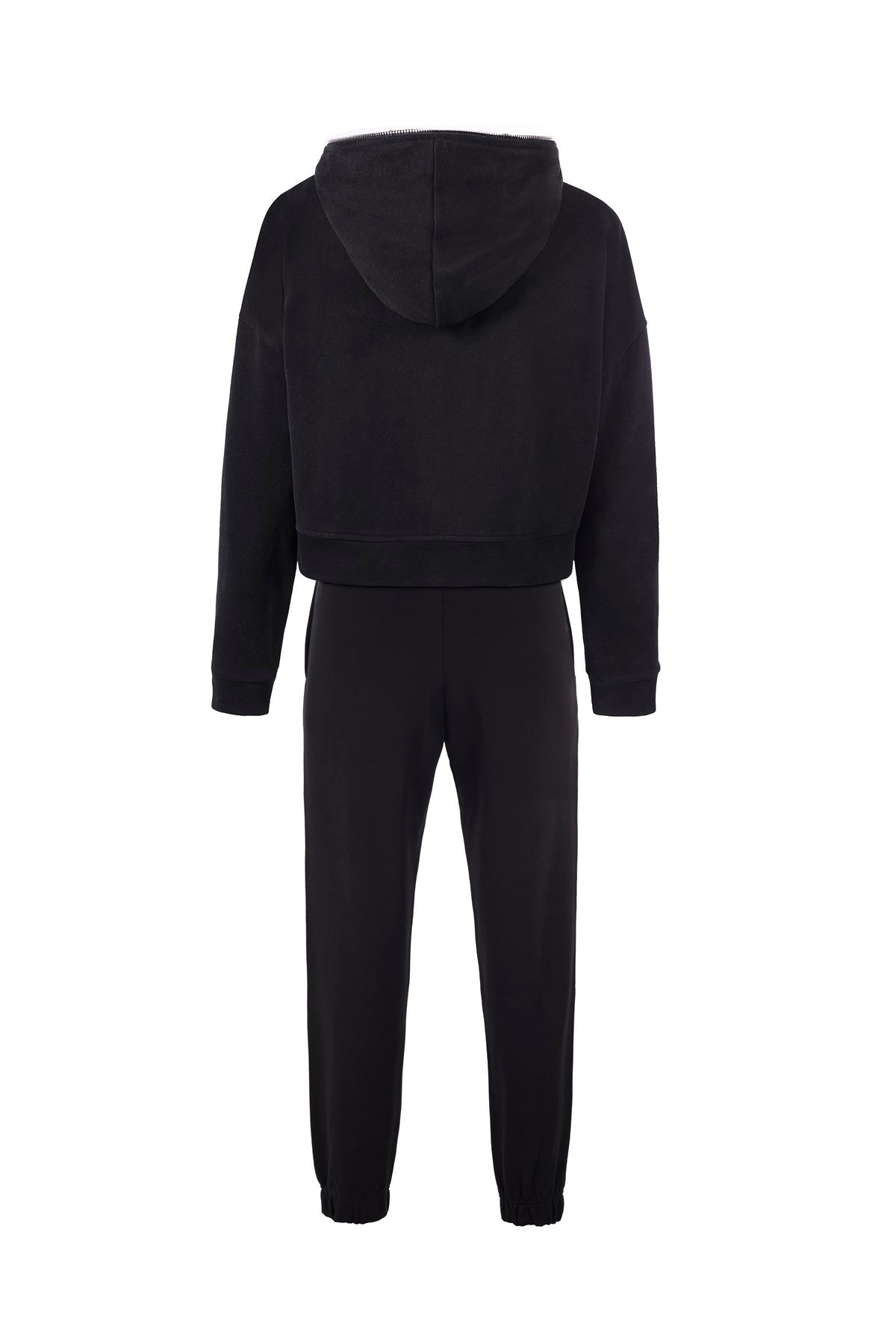 Siyah Paçası Lastikli Sweatpants