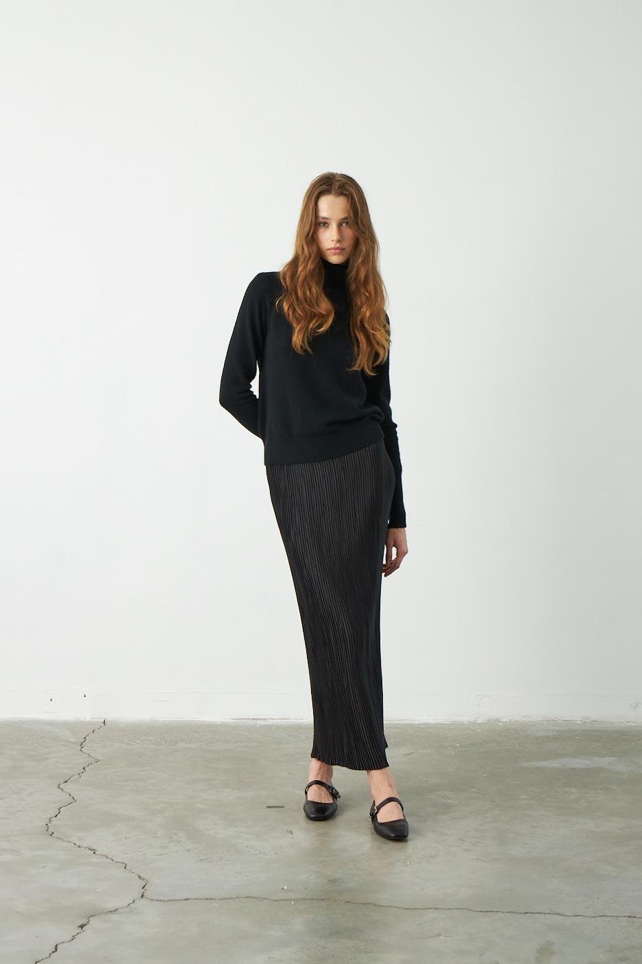 Siyah Pilise Maxi Kalem Etek - Exclusive Collection