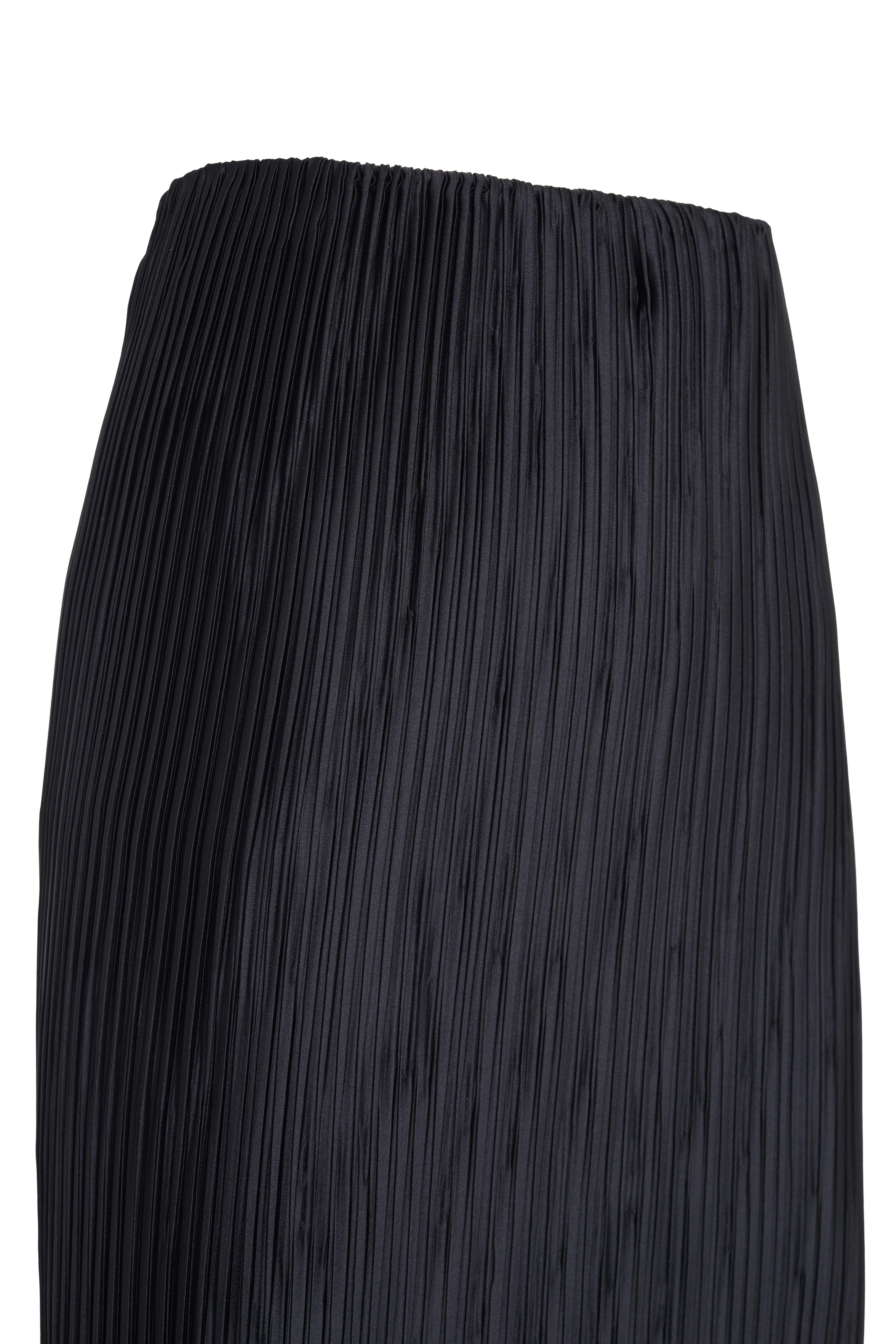 Siyah Pilise Maxi Kalem Etek - Exclusive Colletion