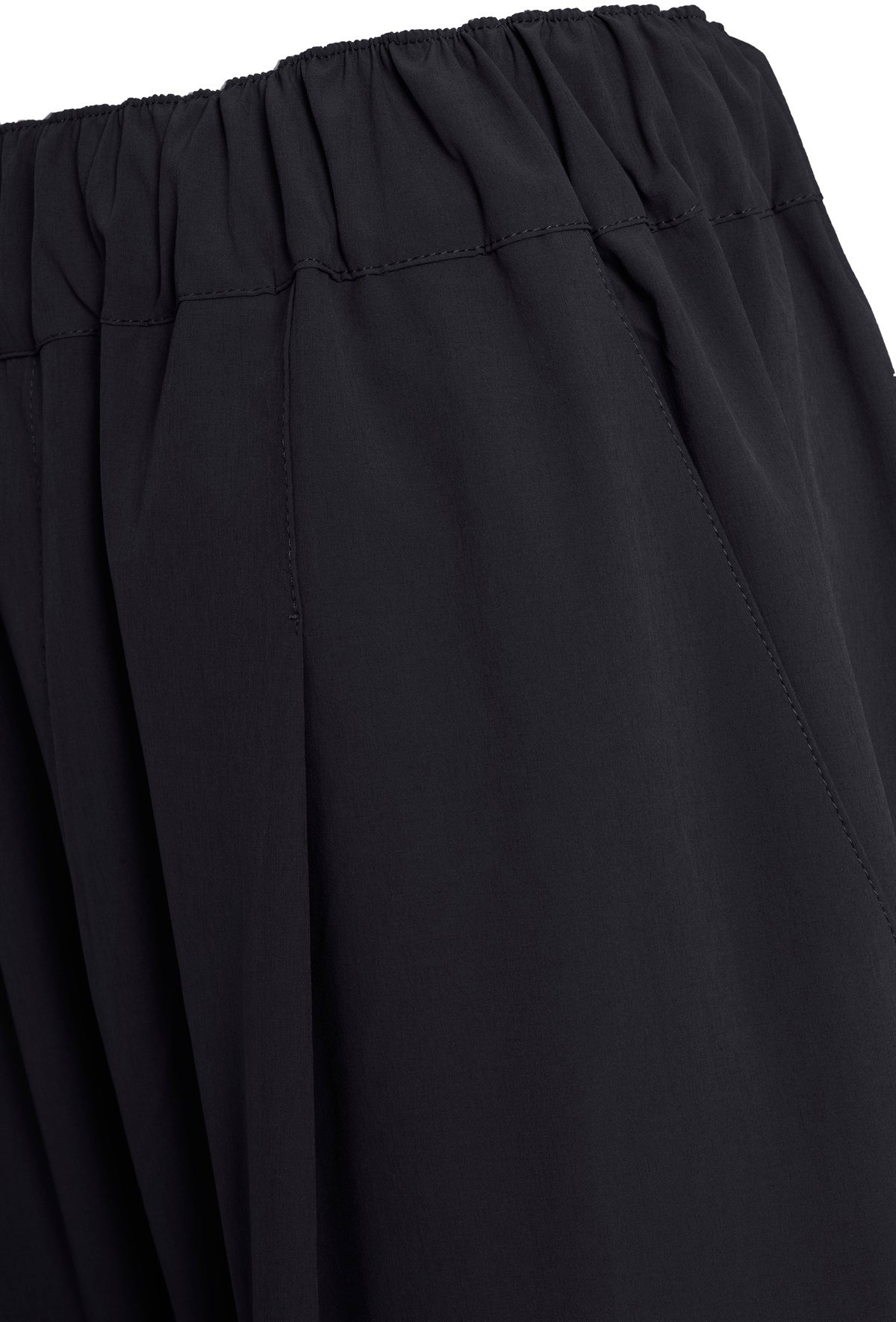 Siyah PJ Teknik Kumaş Pantolon