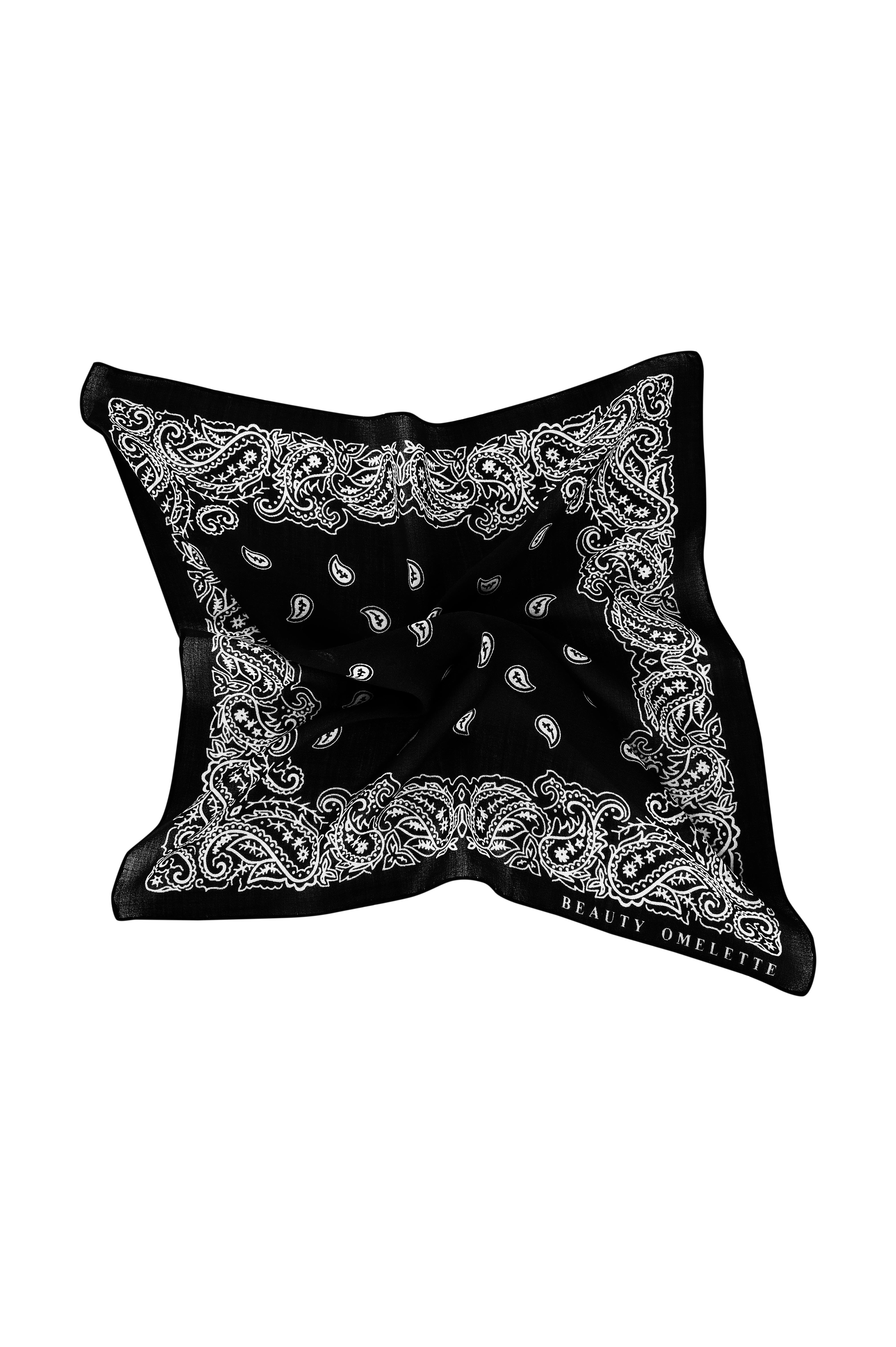 Siyah Şal Desen 55 x 55 Yün Fular