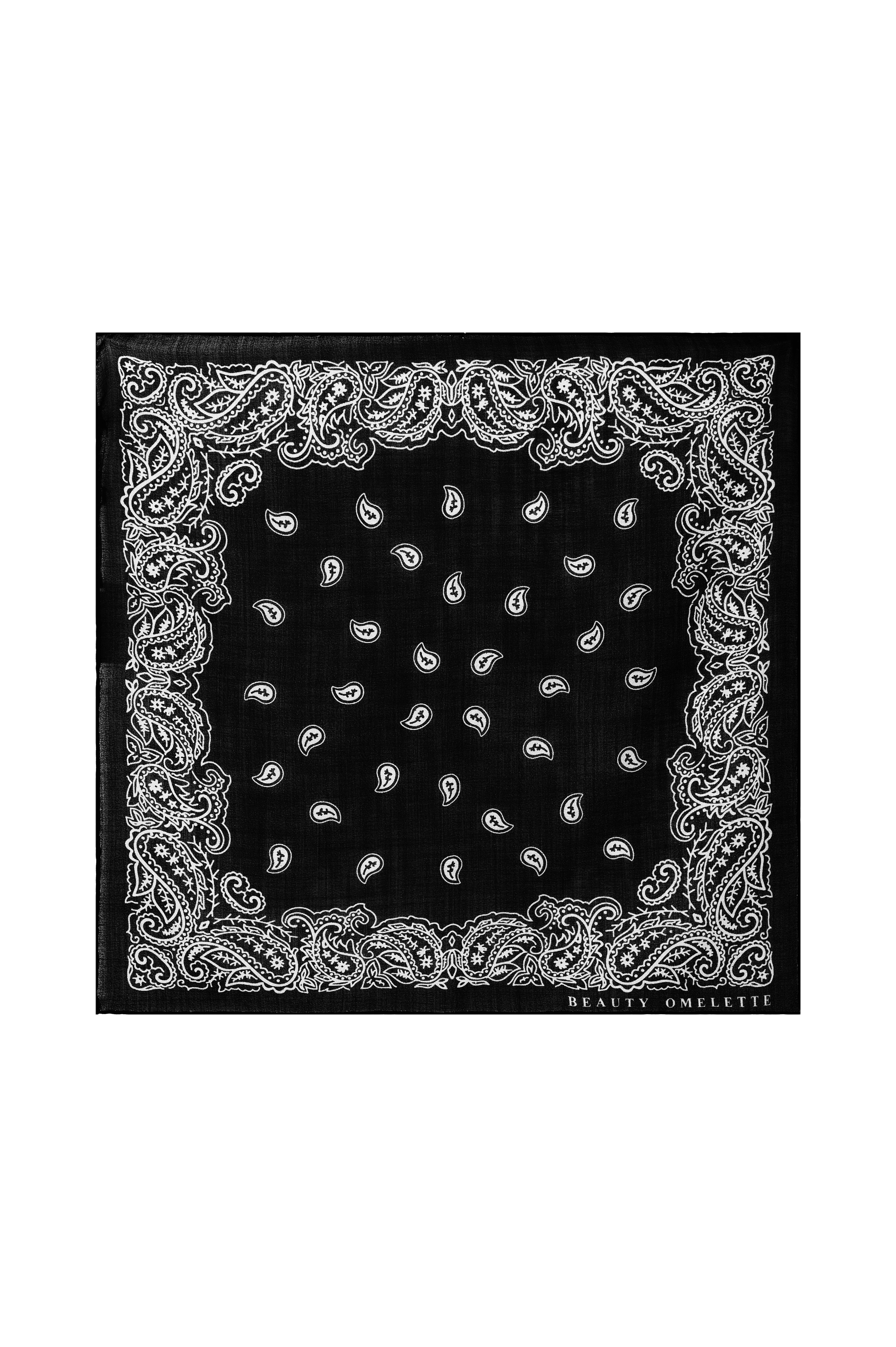 Siyah Şal Desen 55 x 55 Yün Fular