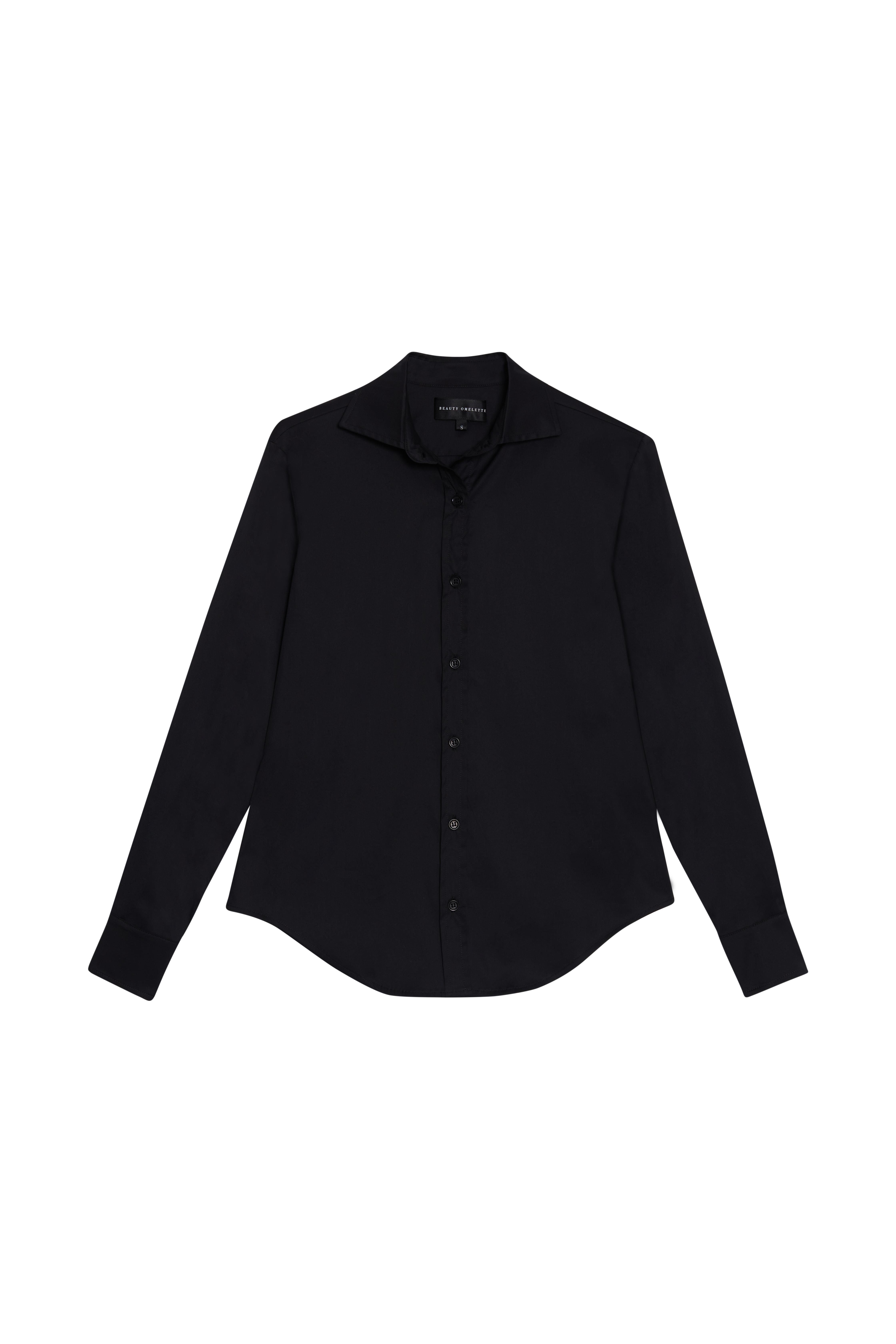 Siyah Slim Fit Poplin Gömlek