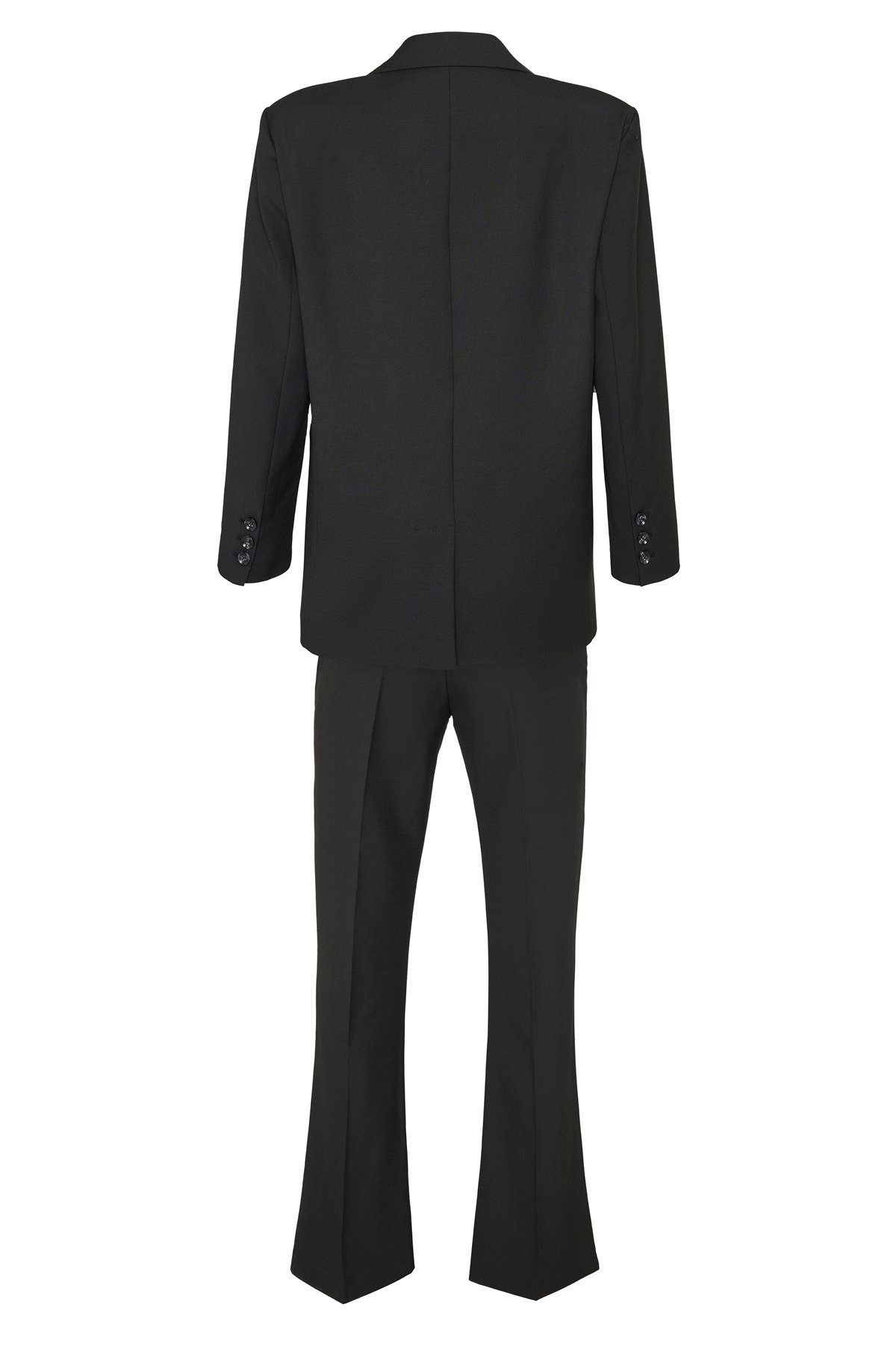 Siyah Straight Fit Yünlü Pantolon- Limited Edition