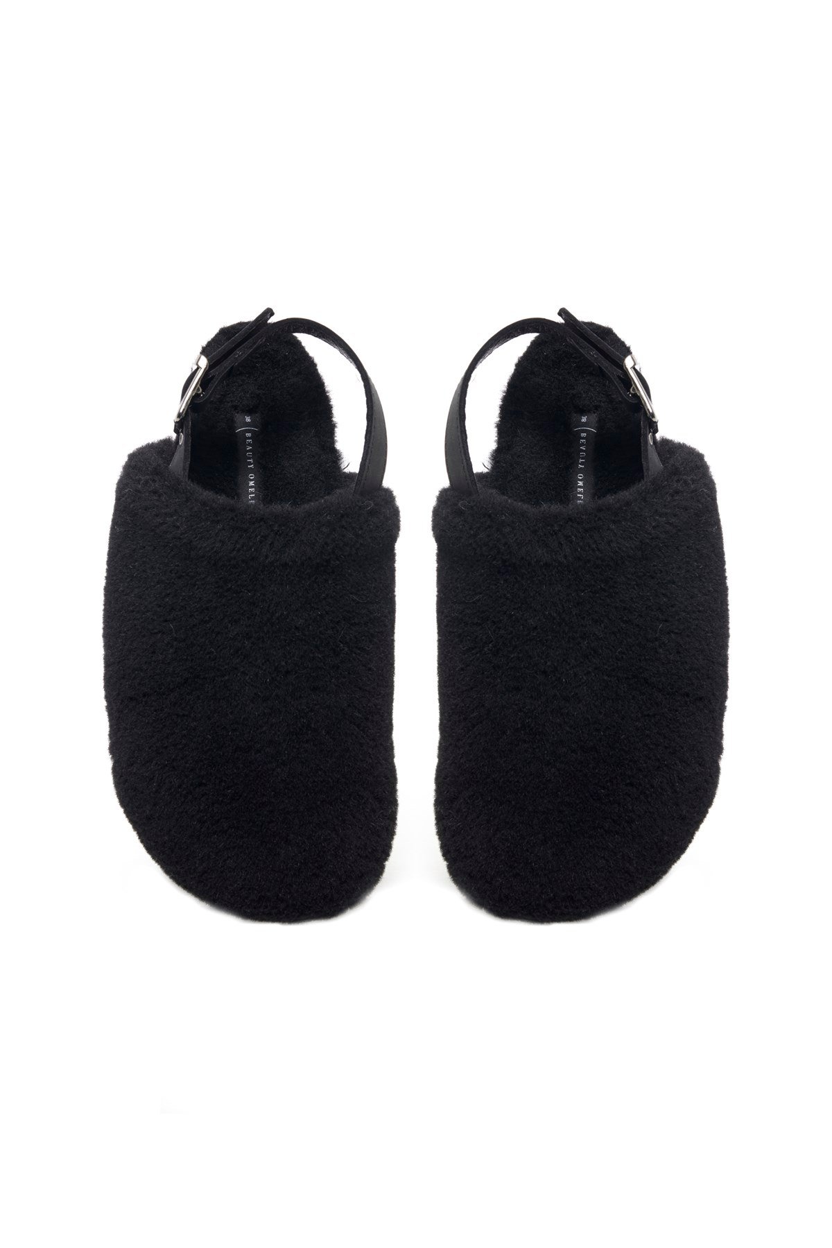 Siyah Teddy Sabo Sandalet