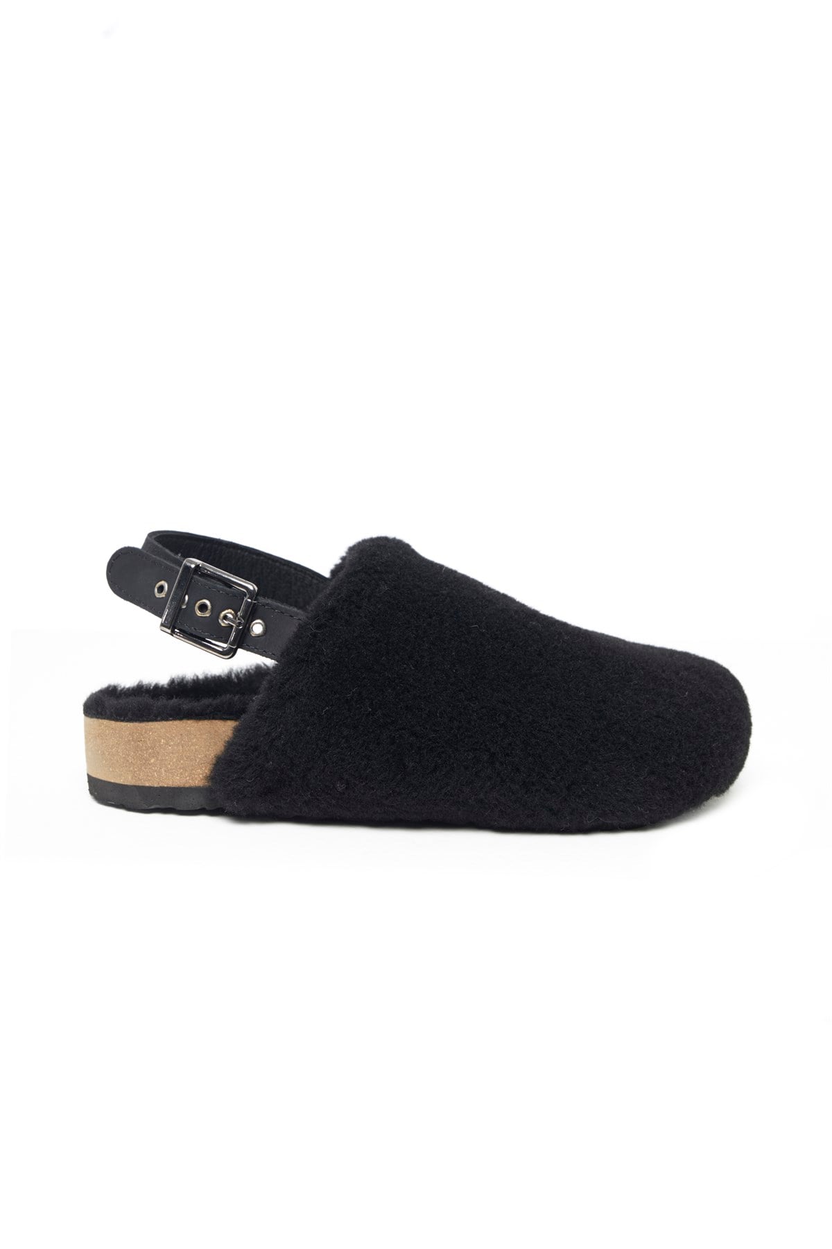Siyah Teddy Sabo Sandalet