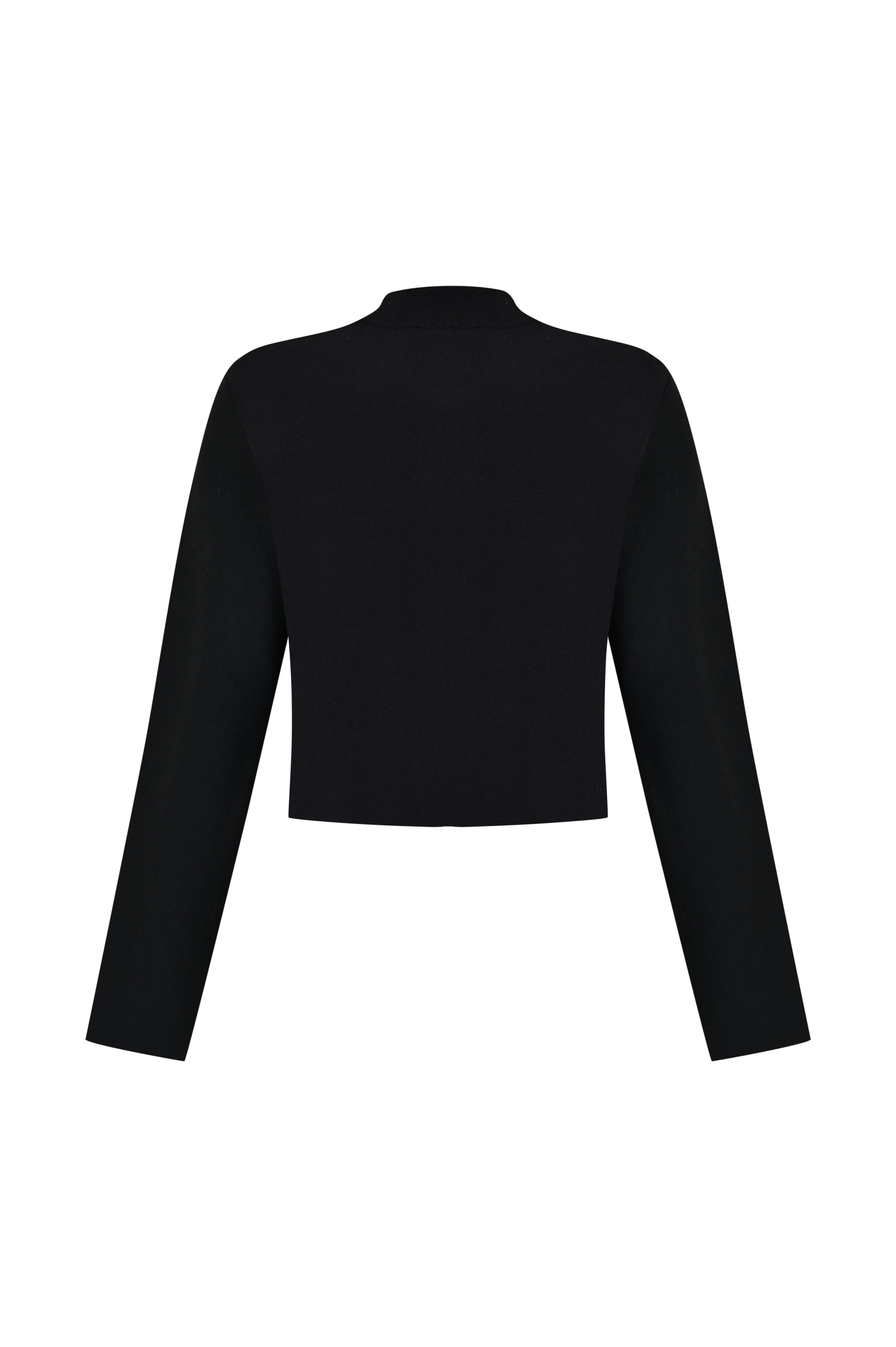 Siyah Triko Bomber Ceket