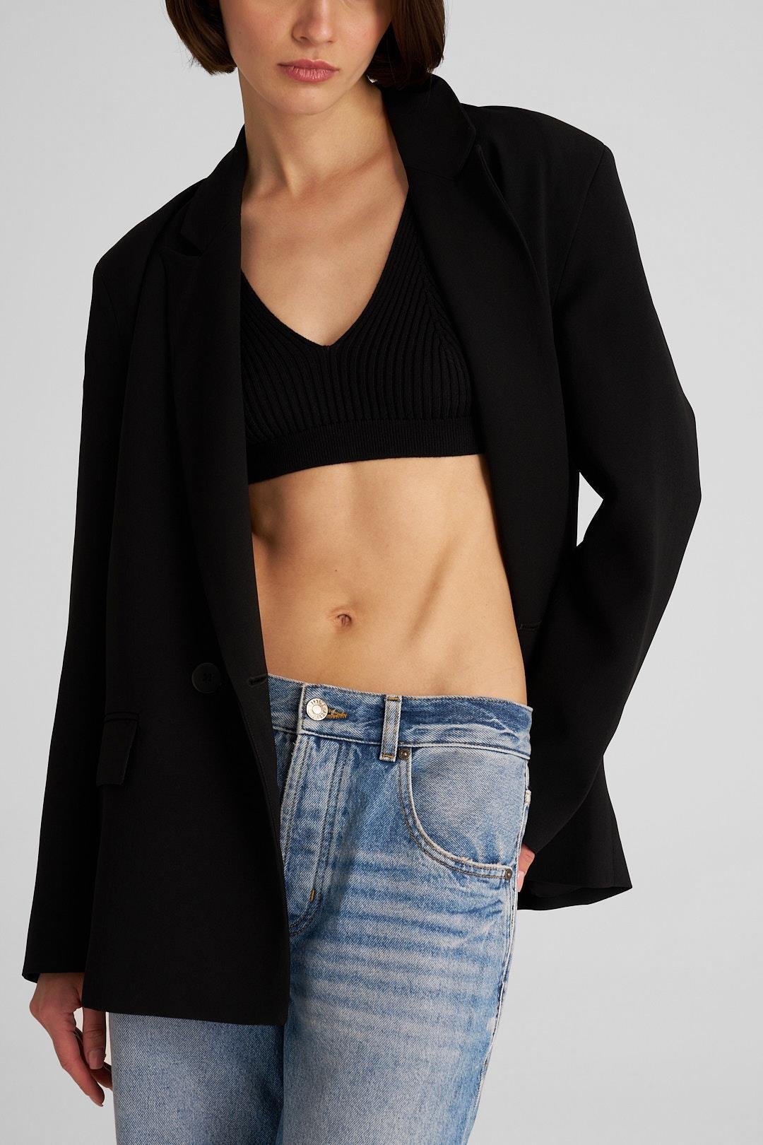 Siyah Triko Bra