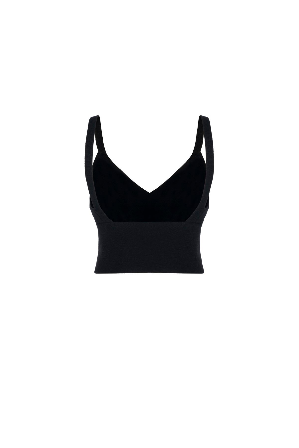 Siyah Triko Crop Top