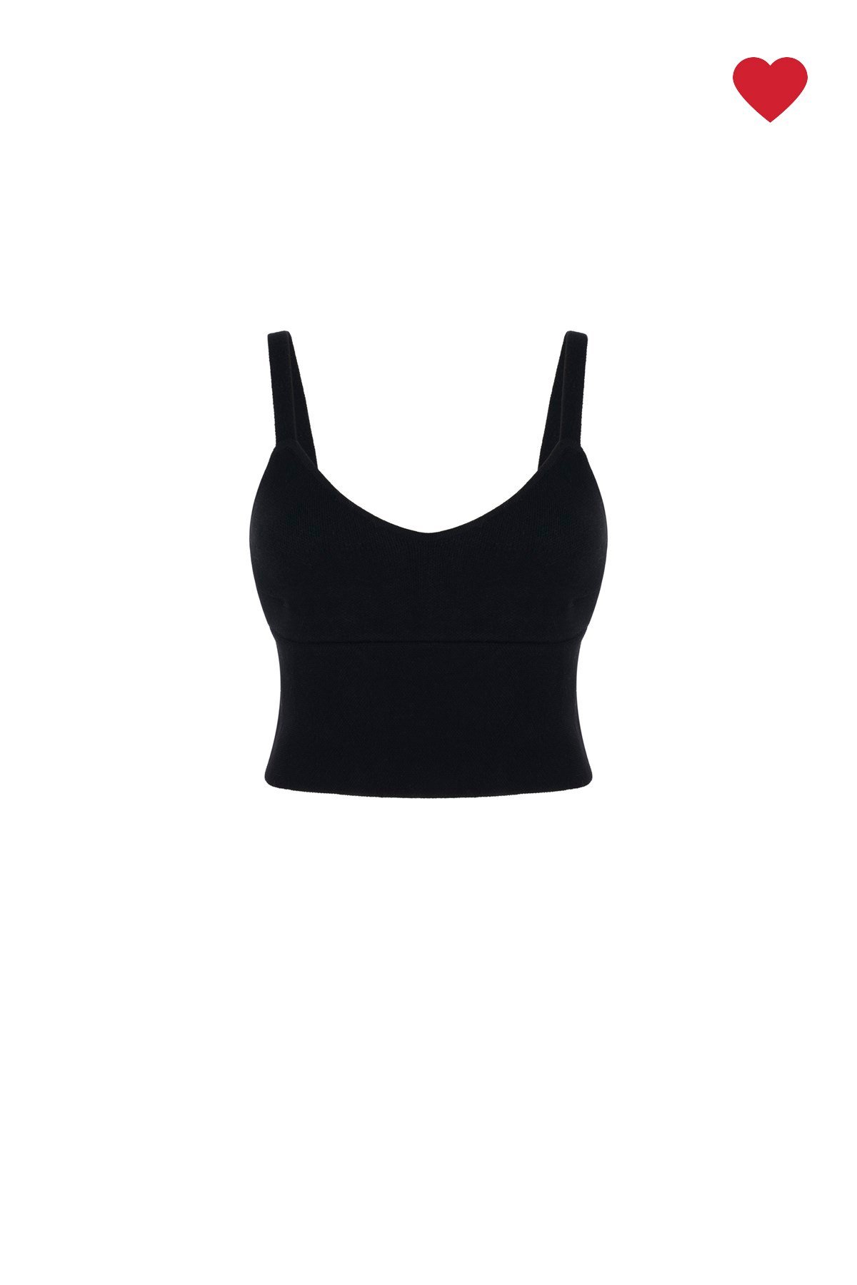 Siyah Triko Crop Top
