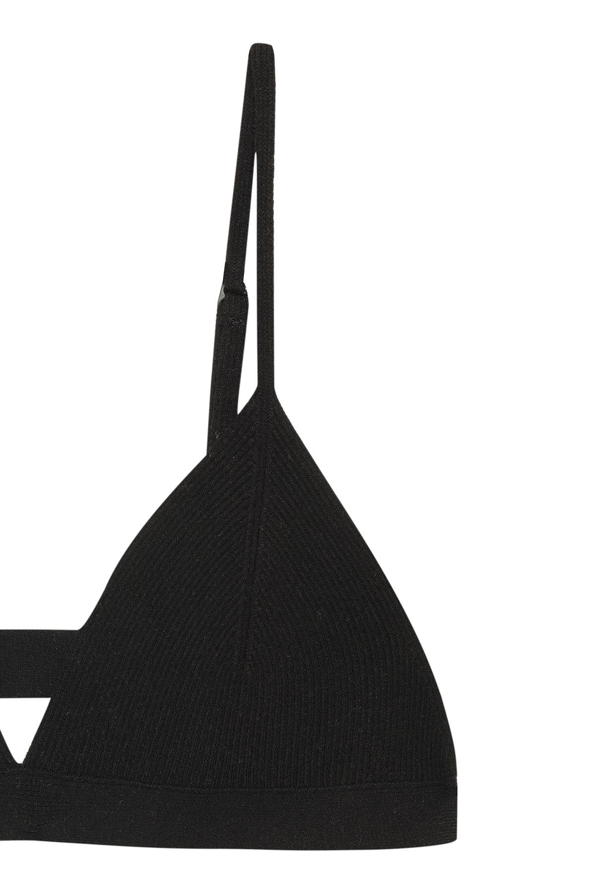 Siyah Triko Üçgen Bra - Exclusive Collection