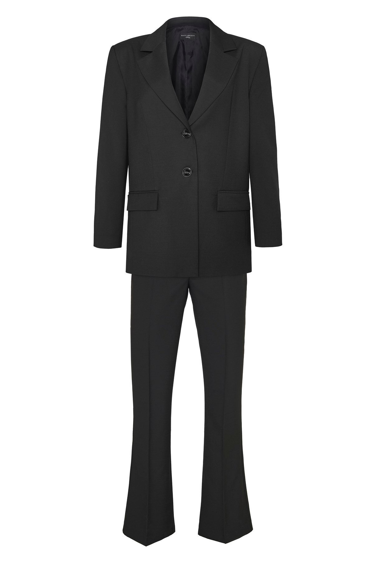 Siyah Vatkalı Oversize Yünlü Blazer- Limited Edition