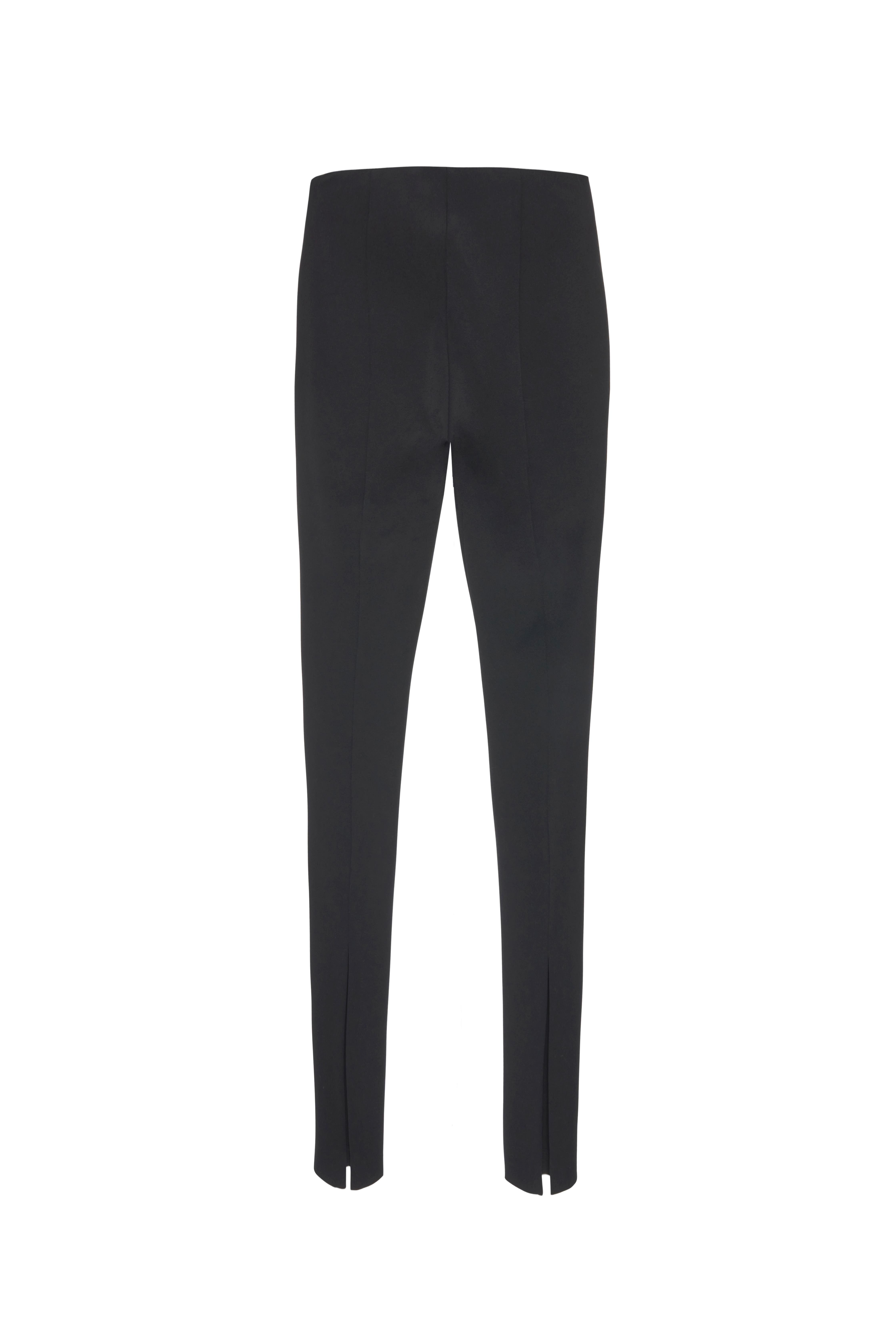 Siyah Yırtmaçlı Tayt Pantolon - Exclusive Collection