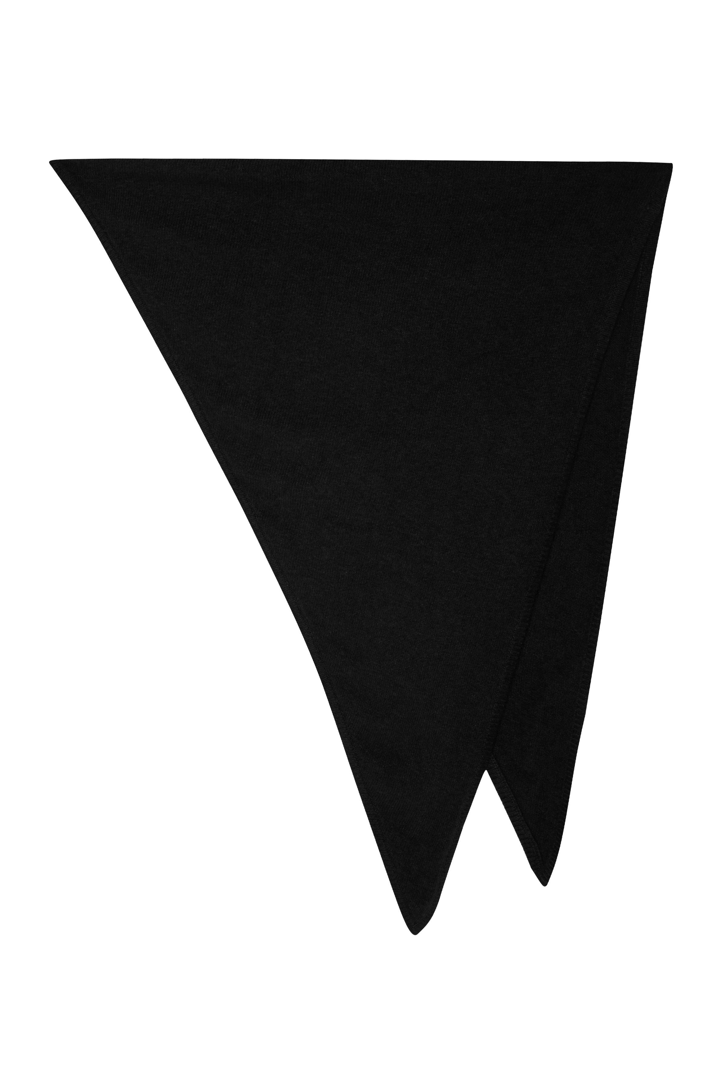 Siyah Yünlü Bandana Büyük Fular