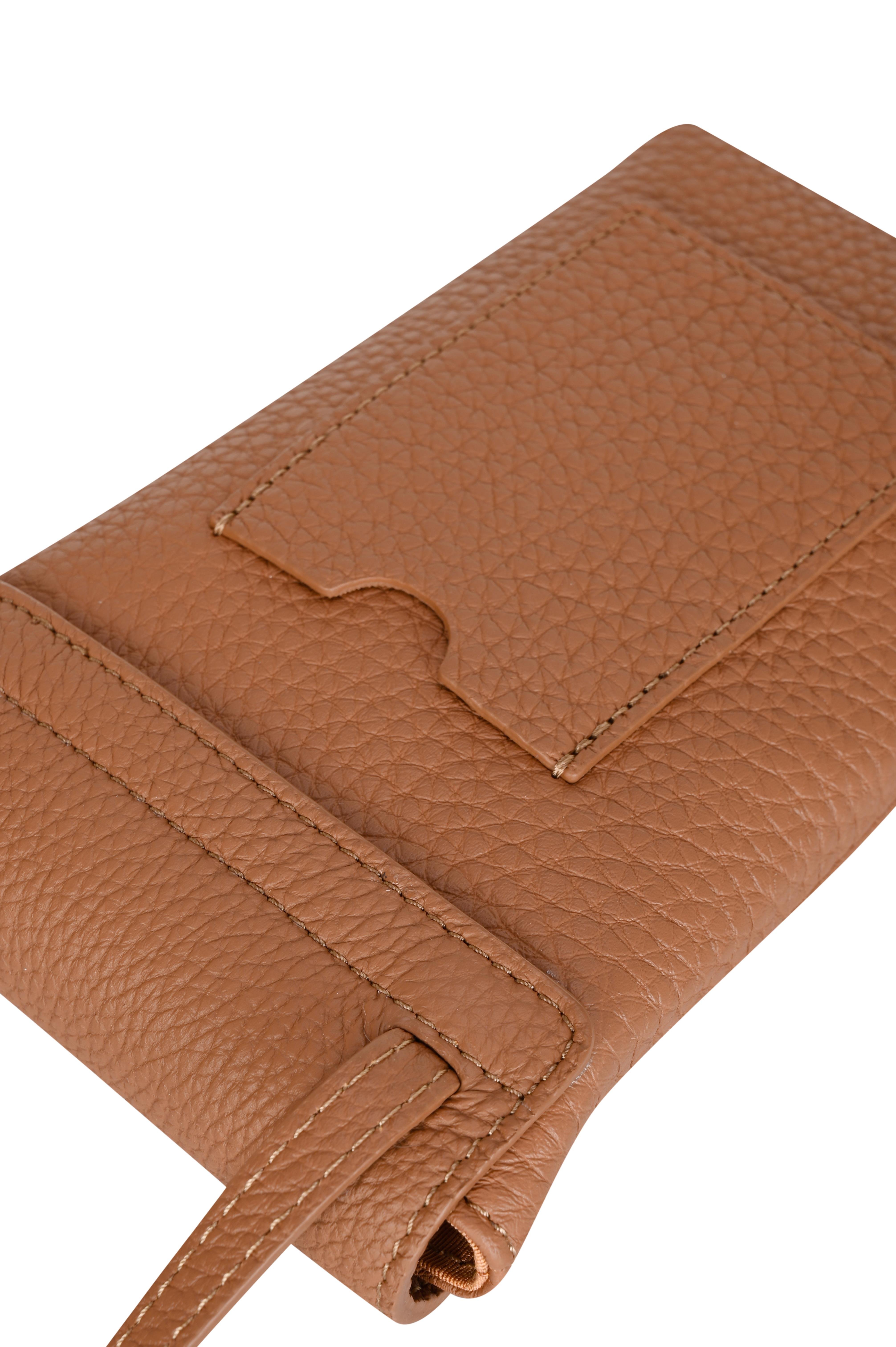 Taba Deri Mini Çapraz Askılı Çanta