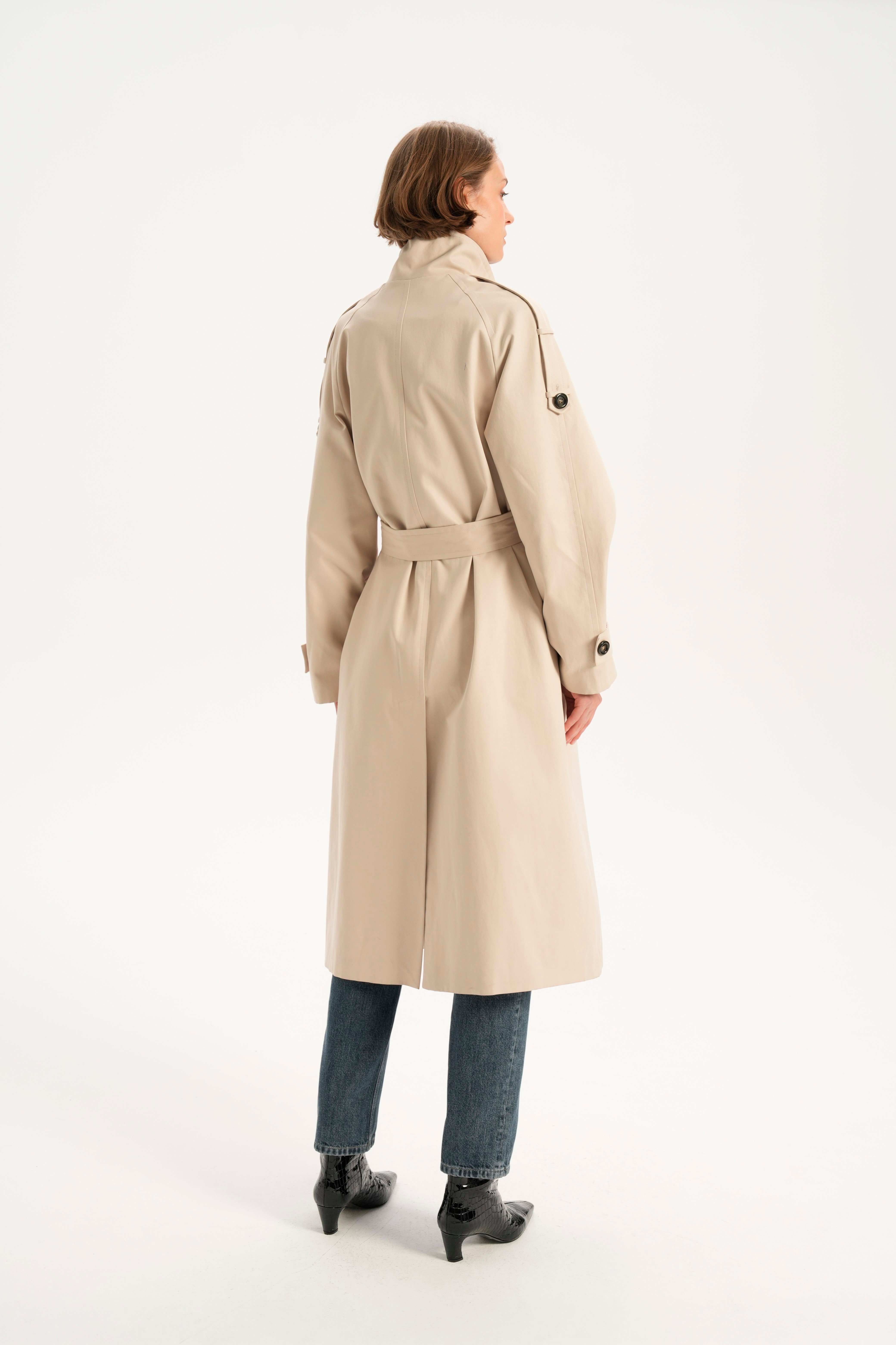 Taş Dik Yaka Trenchcoat