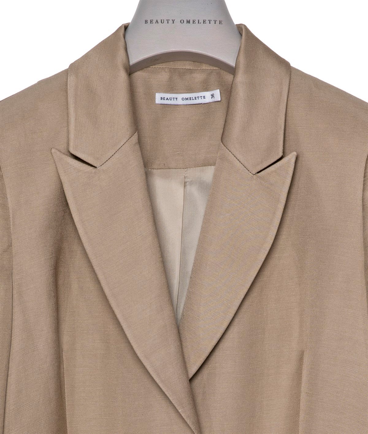 Vizon Keten Blazer Ceket