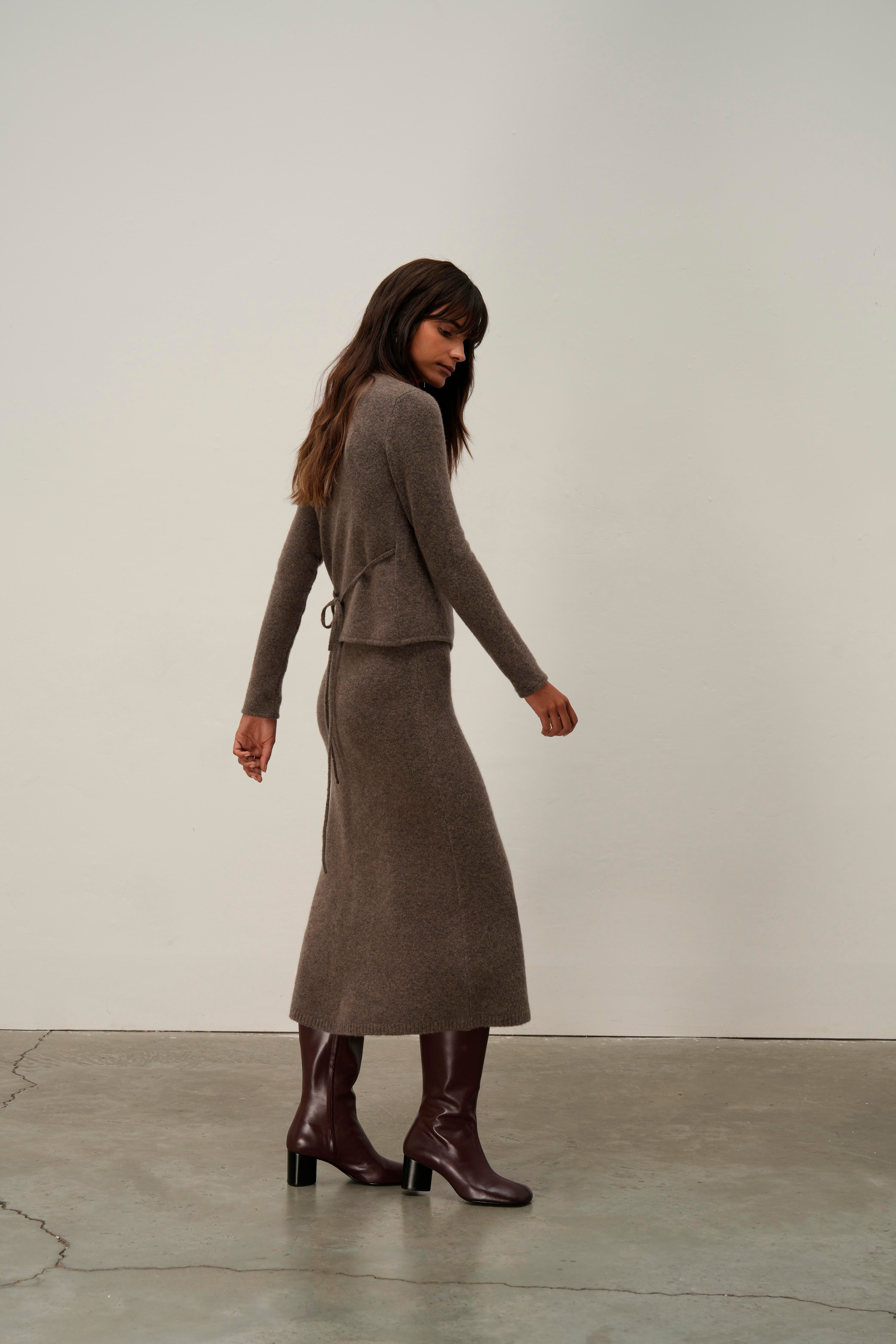 Vizon Maxi A Kesim Yün Etek