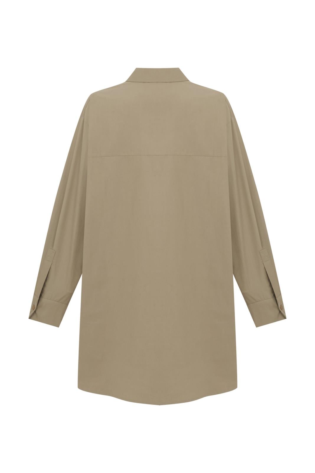 Vizon Oversize Poplin Gömlek Elbise