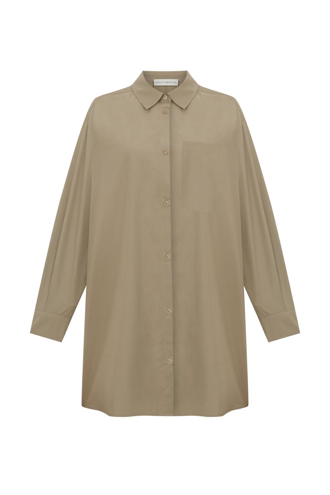 Vizon Oversize Poplin Gömlek Elbise