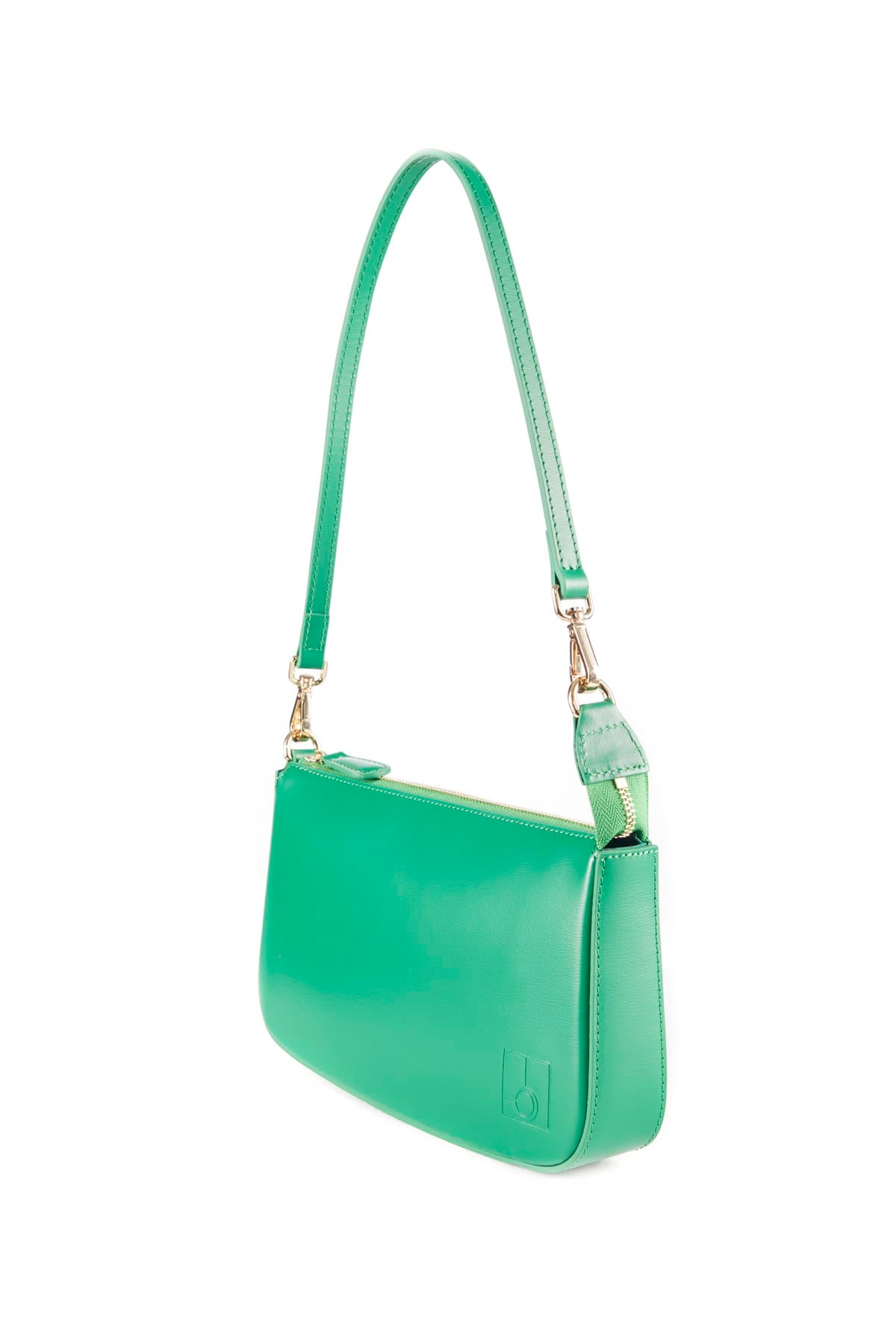 Yeşil Dokulu Classic Baguette Bag