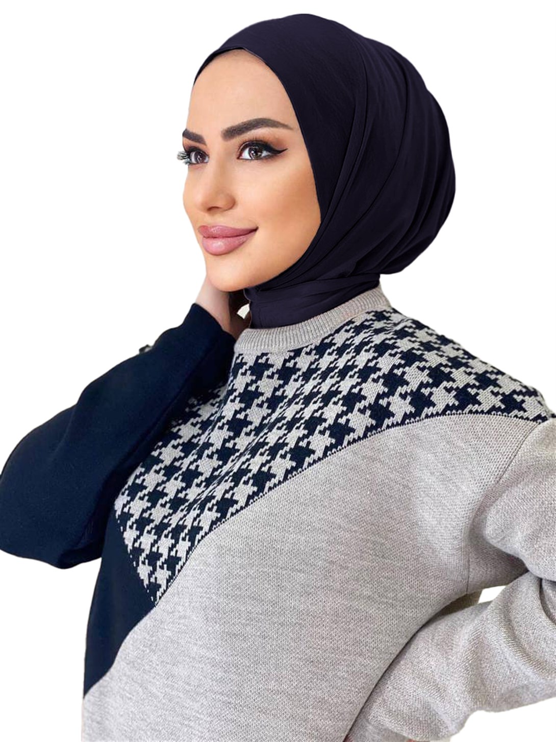 Çıtçıtlı Bayan Bone Şal