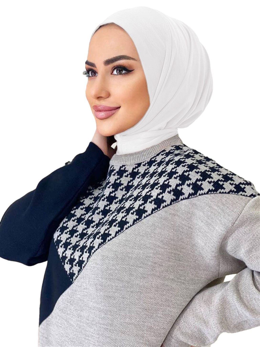 Çıtçıtlı Bayan Bone Şal