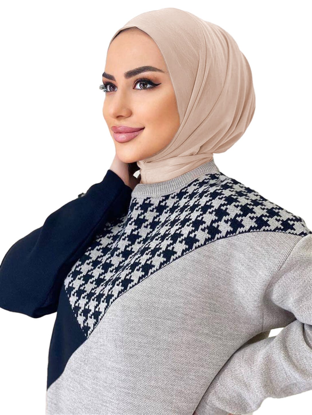 Çıtçıtlı Bayan Bone Şal