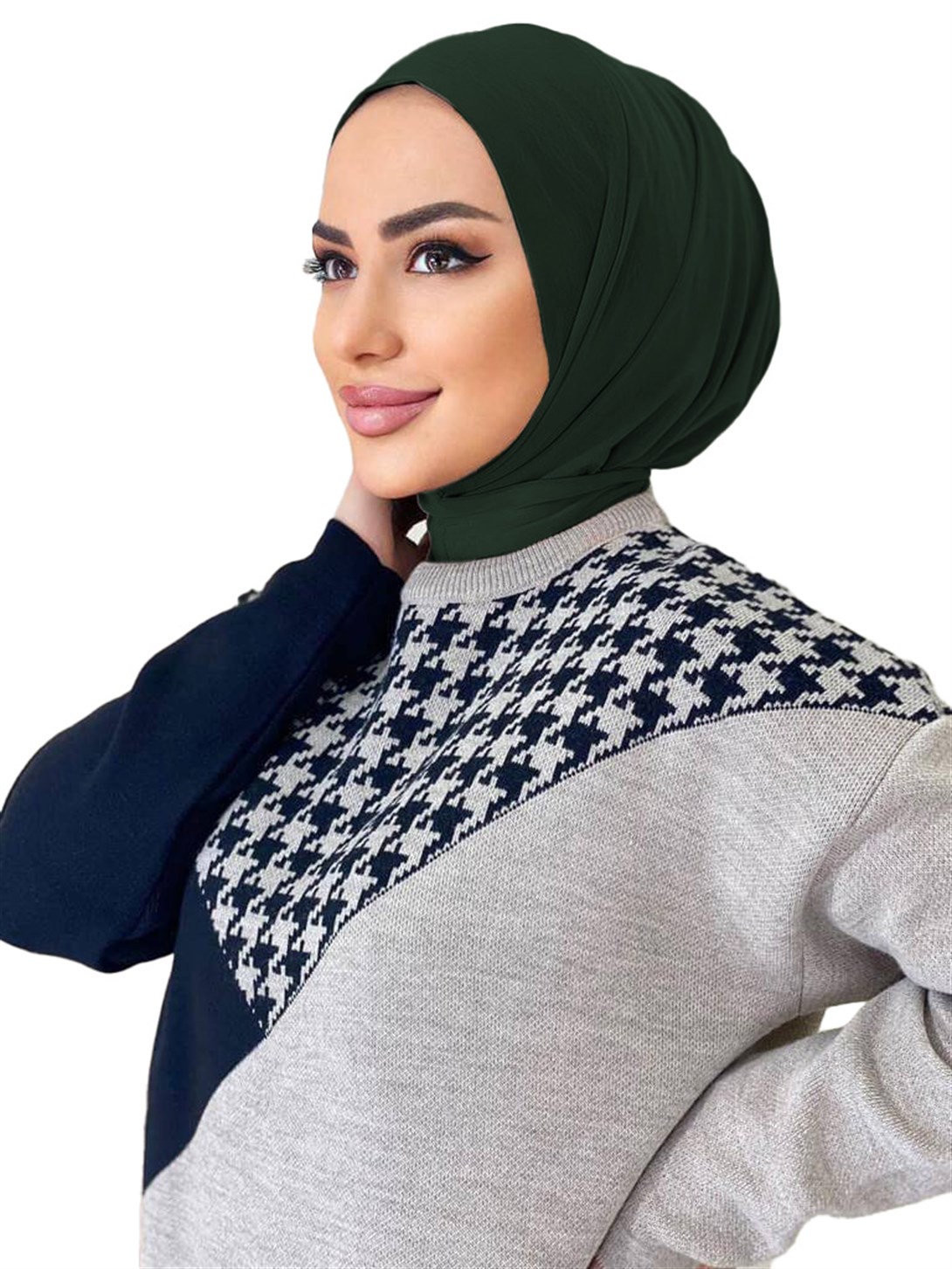 Çıtçıtlı Bayan Bone Şal