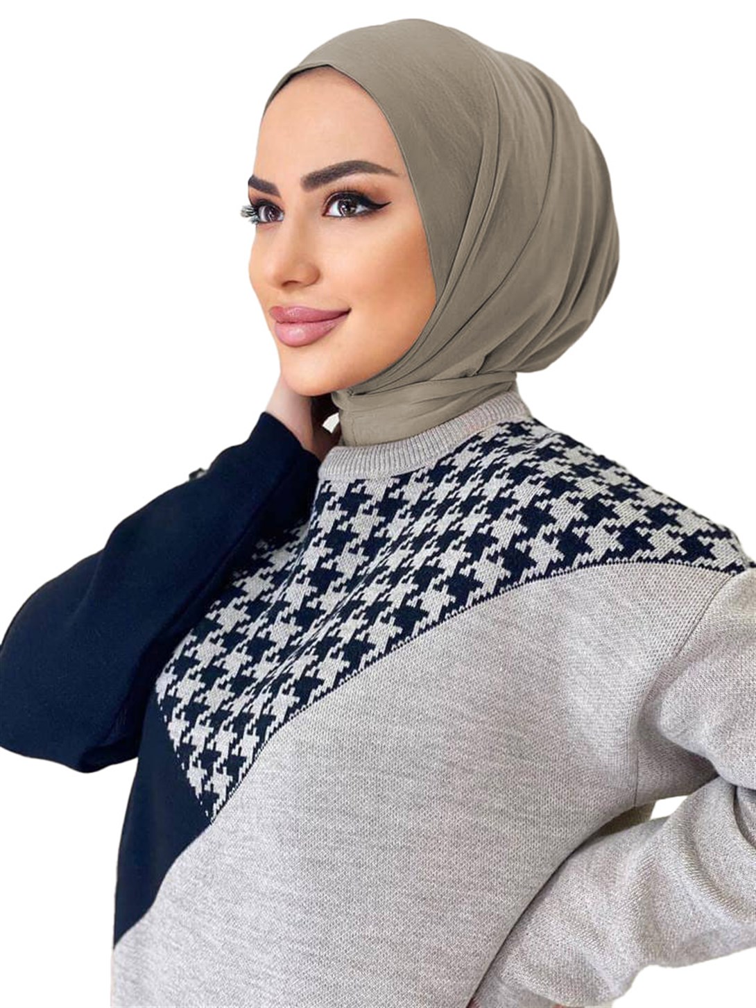 Çıtçıtlı Bayan Bone Şal